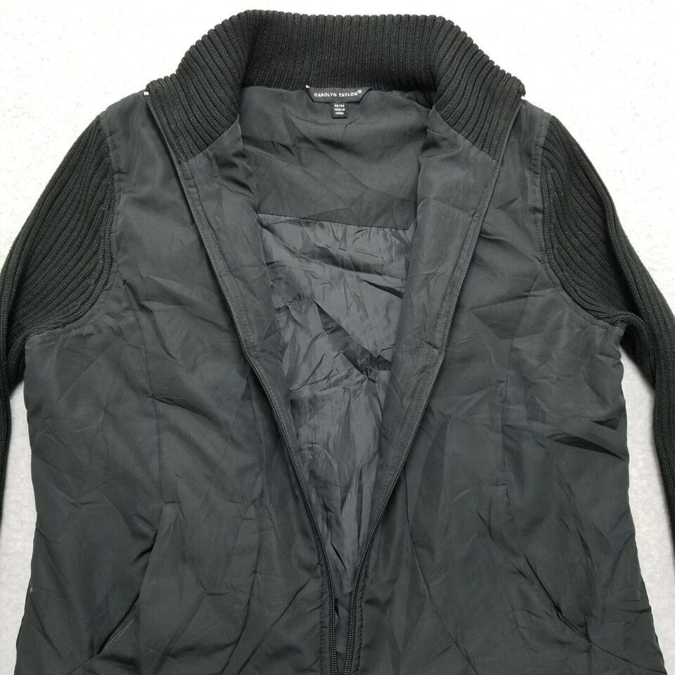 Other Carolyn Taylor Jacket Womens Medium Black Full Zip Pockets Size M / US 6-8 / IT 42-44 - 2 Thumbnail
