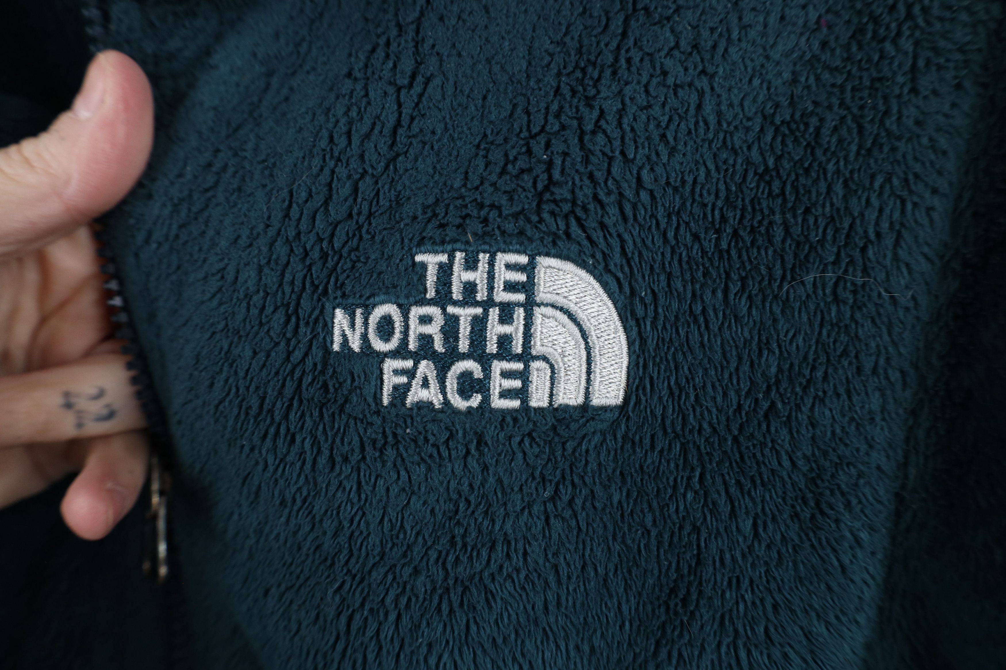 The North Face × Vintage Vintage The North Face Spell Fuzzy Shag Fleece Jacket Teal Size XS / US 0-2 / IT 36-38 - 4 Thumbnail