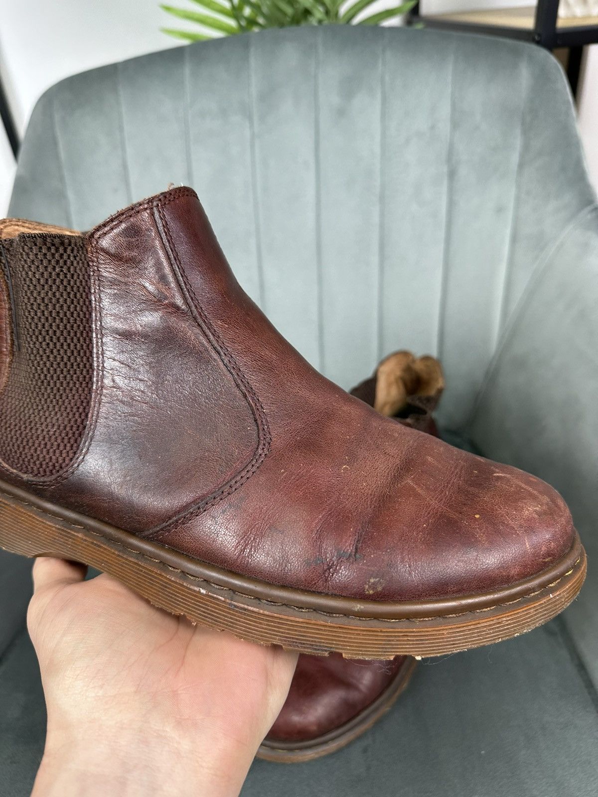 Dr. Martens × Vintage Dr. Martens Lyme Chelsea Boots Leather Men’s Brown 42 Size 9 Size US 9 / EU 42 - 16 Thumbnail