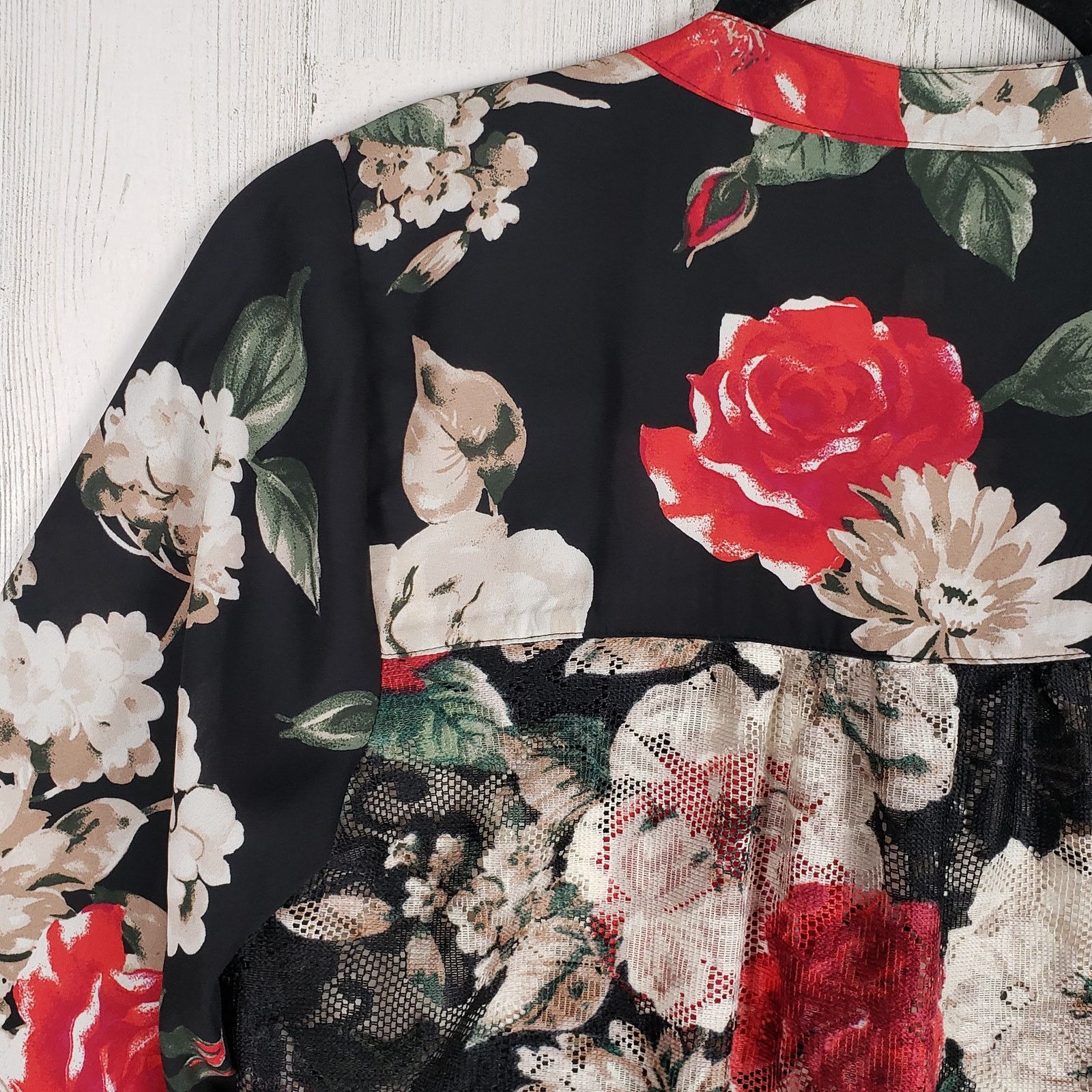 Other Fig + Flower Floral Long Sleeve Button Down Petite Medium PM Size M / US 6-8 / IT 42-44 - 7 Thumbnail