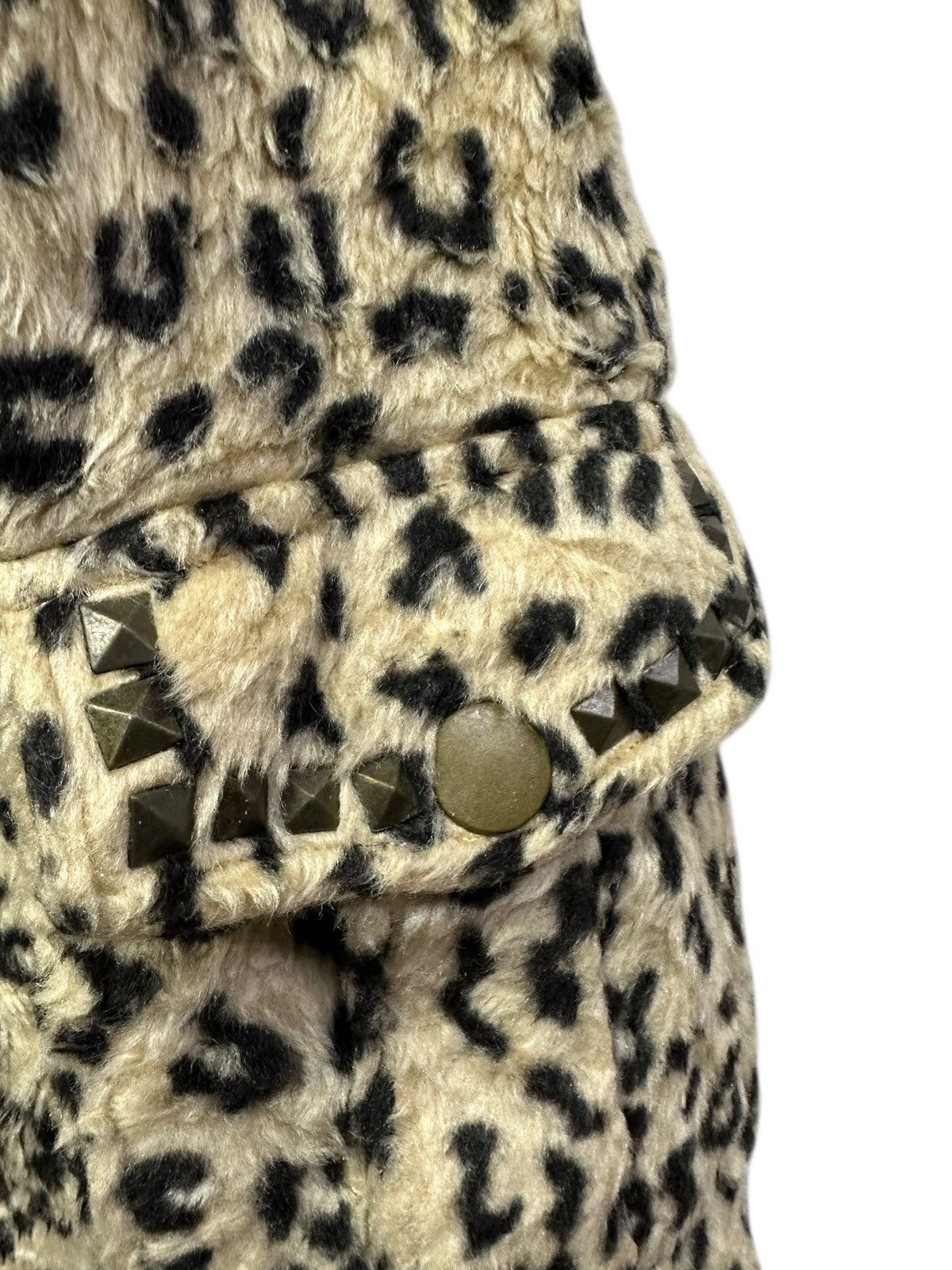 Japanese Brand 🔥Glad News Punk Faux Fur Leopard Skull Jacket Size US S / EU 44-46 / 1 - 6 Thumbnail