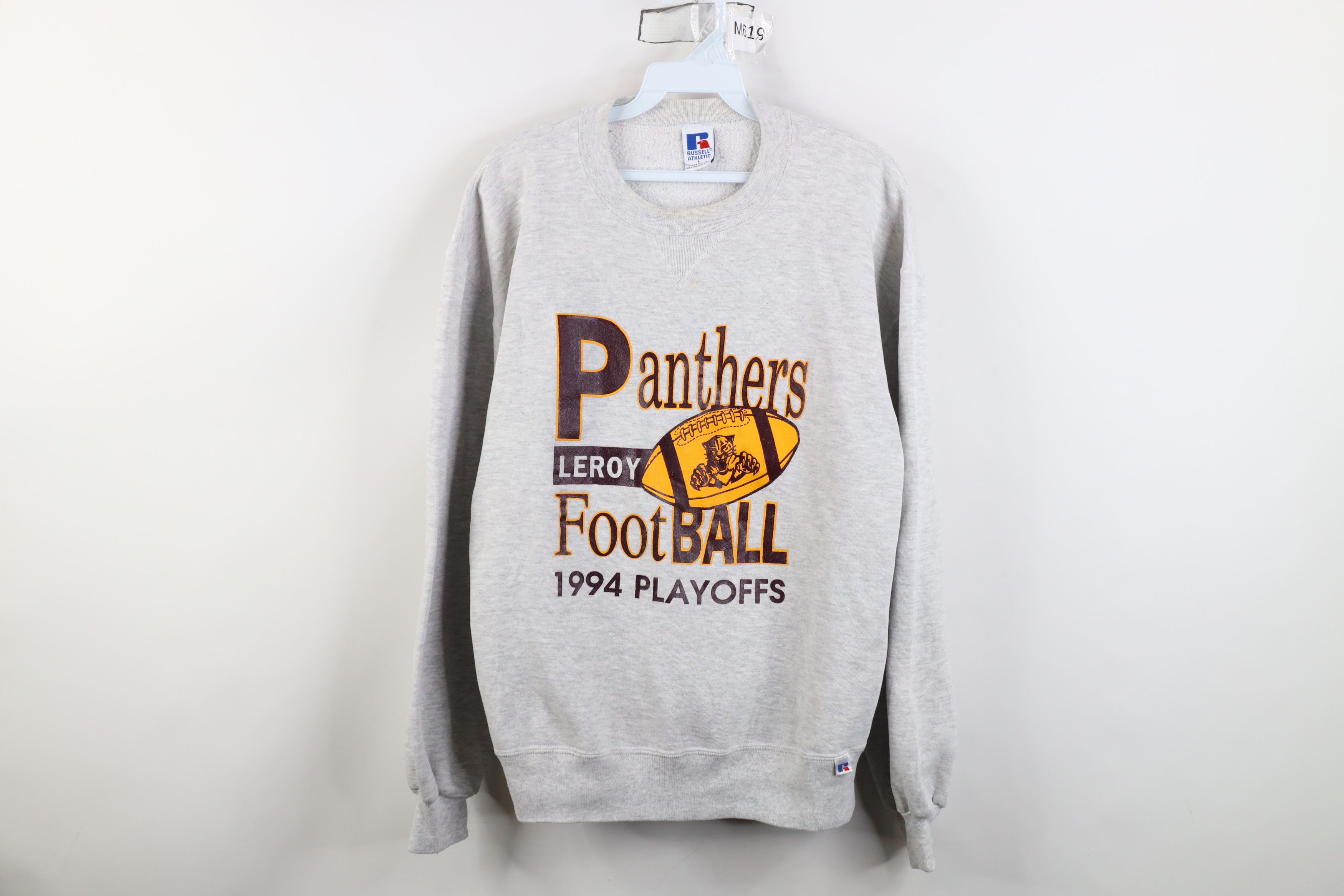 Russell Athletic Vintage 90s Russell Athletic Football Sweatshirt Gray USA Size US L / EU 52-54 / 3 - 1 Thumbnail