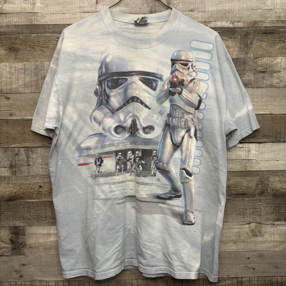 Star Wars Vintage 1990s Liquid Blue x Star Wars Storm Trooper Shirt Size US XL / EU 56 / 4 - 1 Thumbnail