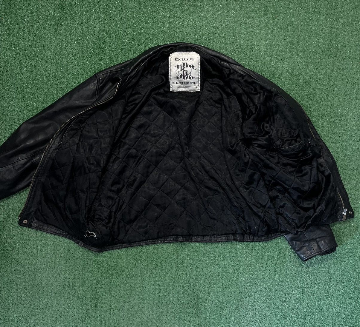 Leather × Vintage Real Leather Jacket Vintage 90s Black Size US L / EU 52-54 / 3 - 4 Thumbnail