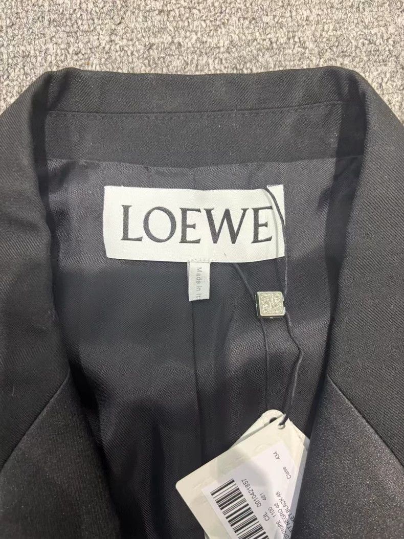 Loewe LOEWE Black solid quality tailored dress suit jacket coat Size 48L - 2 Thumbnail
