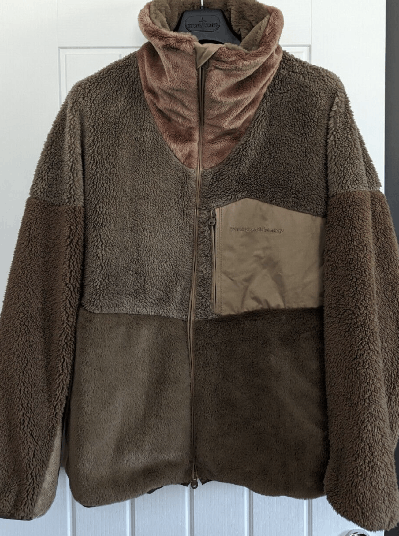 White Mountaineering Colorblock Fleece Jacket - Outerwear 