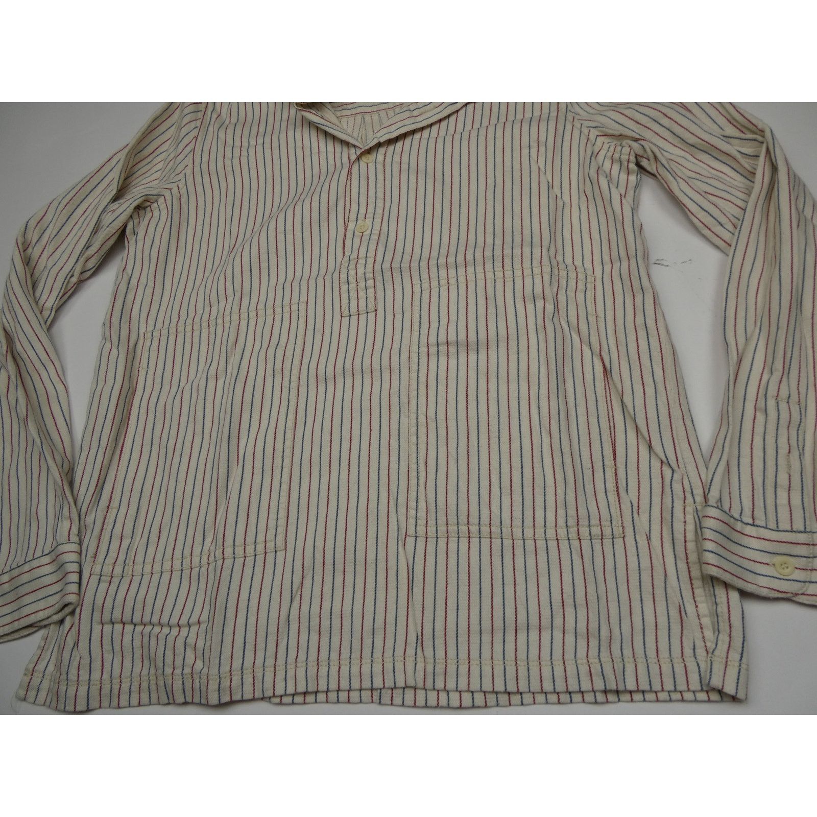 Madewell Madewell 1/2 button long sleeve shirt, white/red, medium Size M / US 6-8 / IT 42-44 - 3 Thumbnail