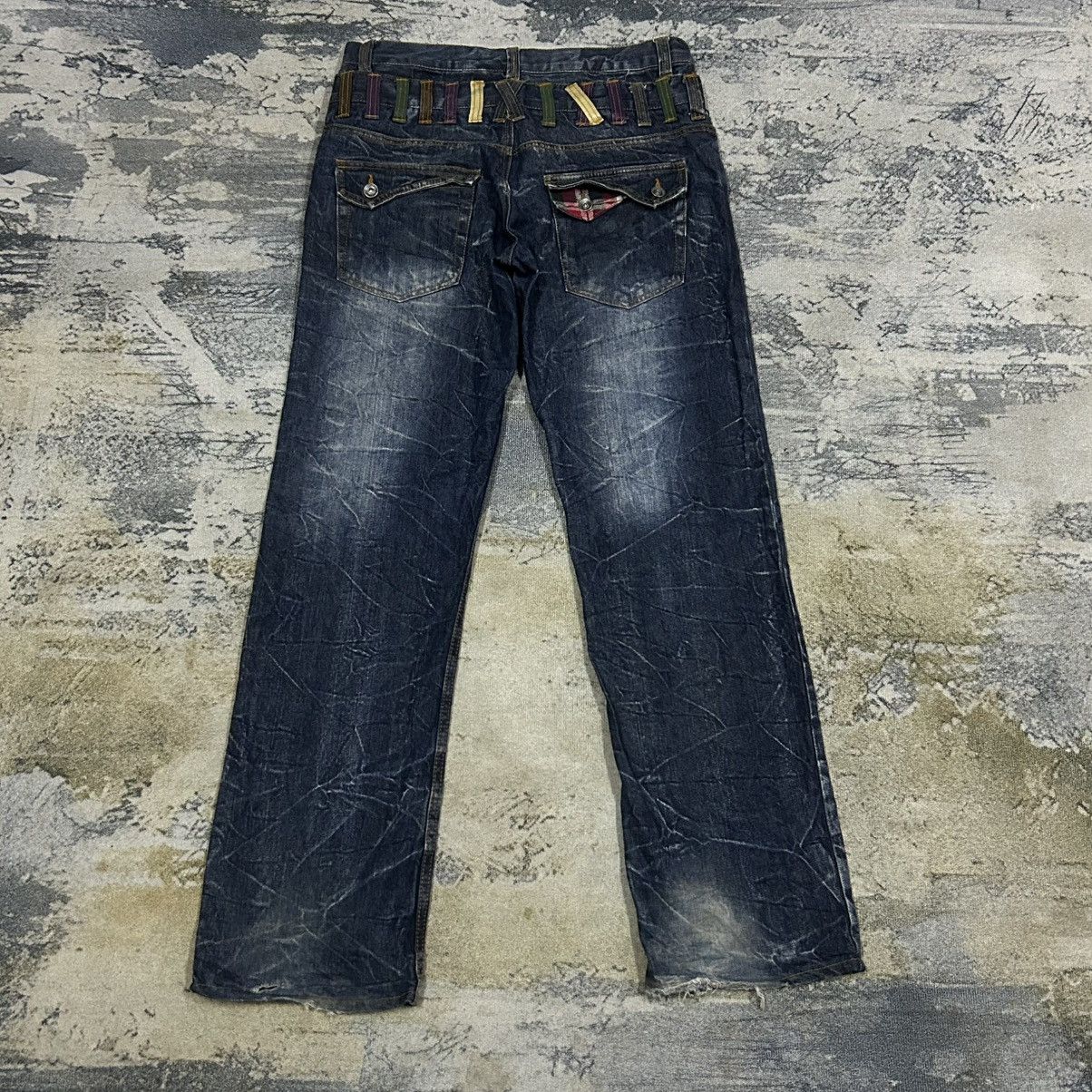 If Six Was Nine × Japanese Brand × KMRii Vintage Japanese Lightning Double Waist Denim Jeans Size US 34 / EU 50 - 2 Thumbnail