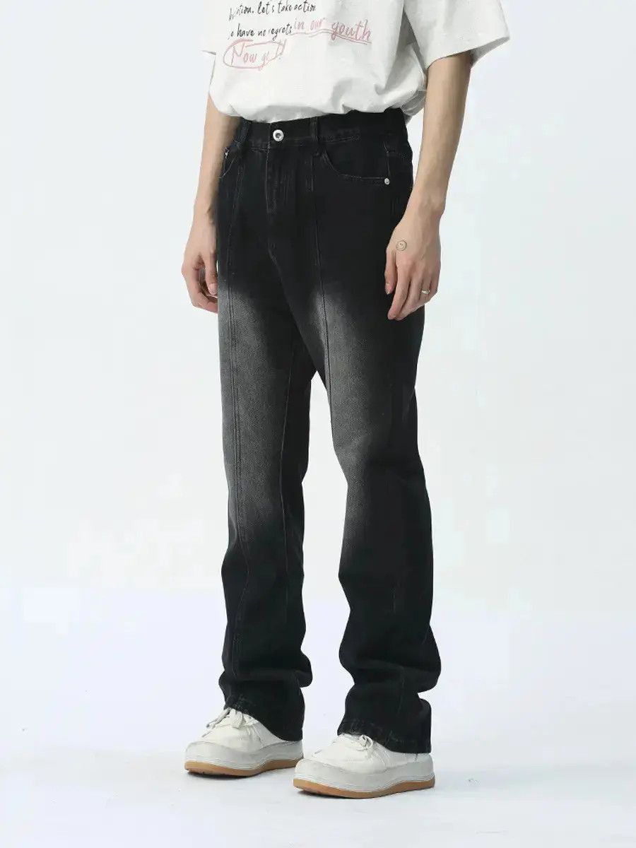 Japanese Brand Retro loose gradient micro flared jeans Size US 32 / EU 48 - 1 Thumbnail