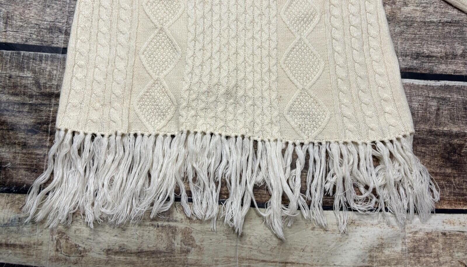 Other Maude Vivante Sweater Womens Medium Fisherman Knit Fringe Size M / US 6-8 / IT 42-44 - 5 Thumbnail