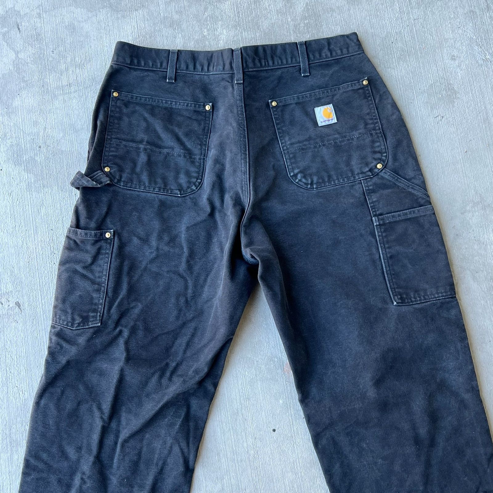 Carhartt × Vintage Carhartt black double knee work wear carpenter pants Size US 35 - 5 Thumbnail