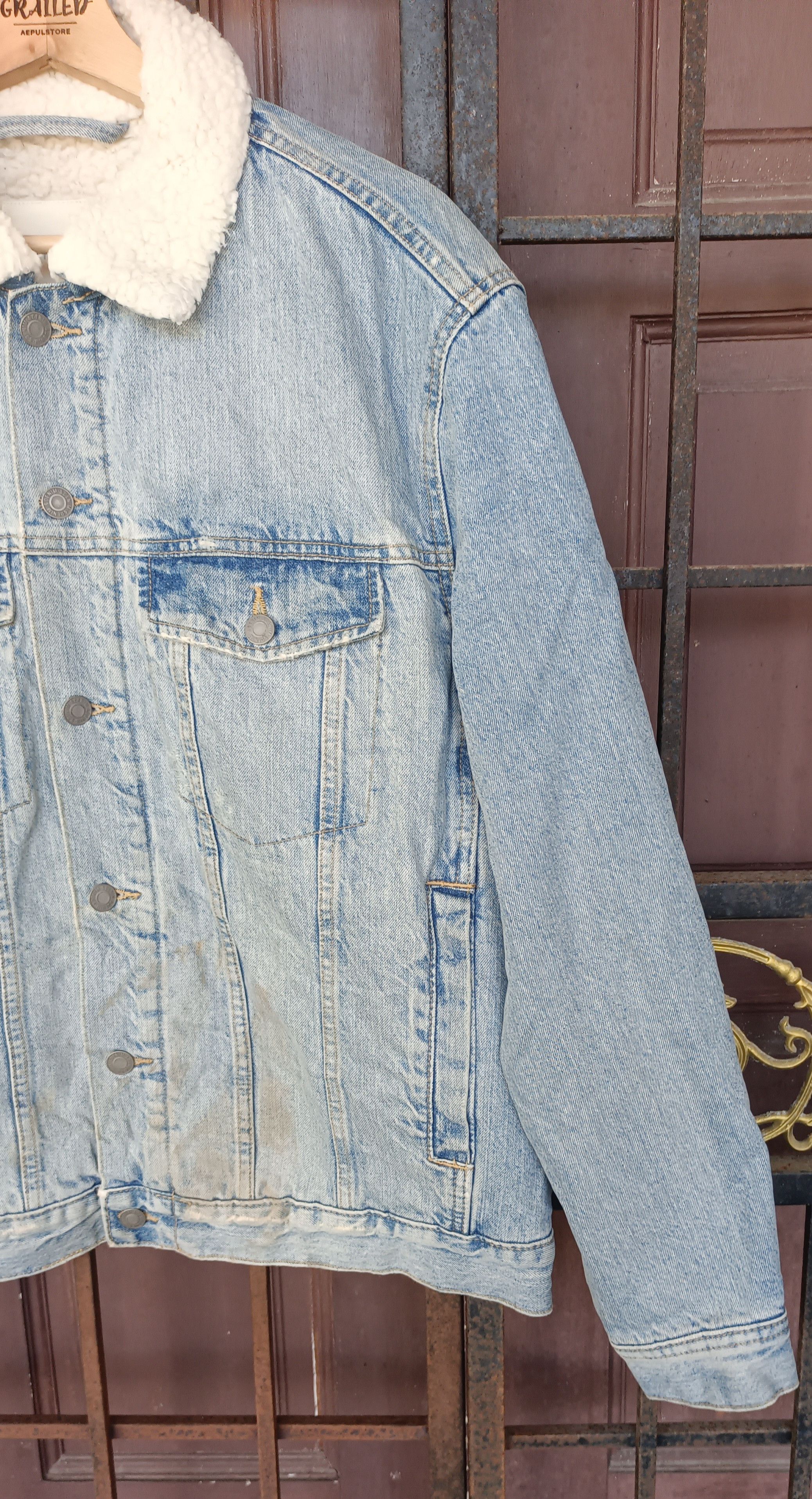 H&M H&M Sherpa Lined Denim Jacket Size US L / EU 52-54 / 3 - 5 Thumbnail