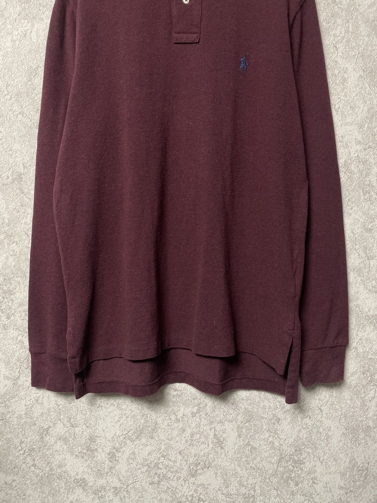 Polo Ralph Lauren Vintage Polo Ralph Lauren Burgundy Long Sleeve Polo Shirt Size US M / EU 48-50 / 2 - 3 Thumbnail