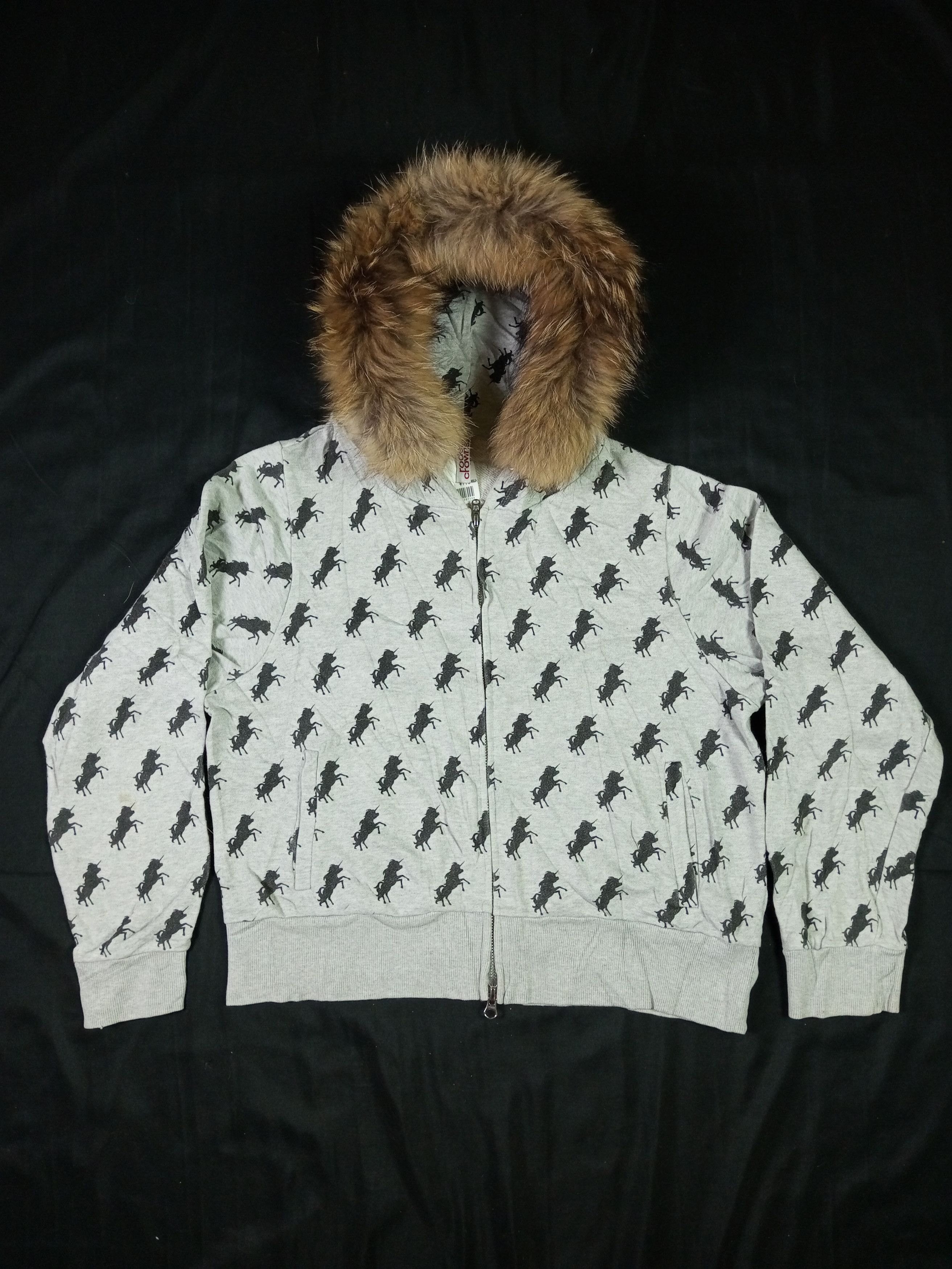If Six Was Nine Rodeo Crown Japanese Crop Top Women Fur Zipper Hoodie AOP Size M / US 6-8 / IT 42-44 - 1 Thumbnail