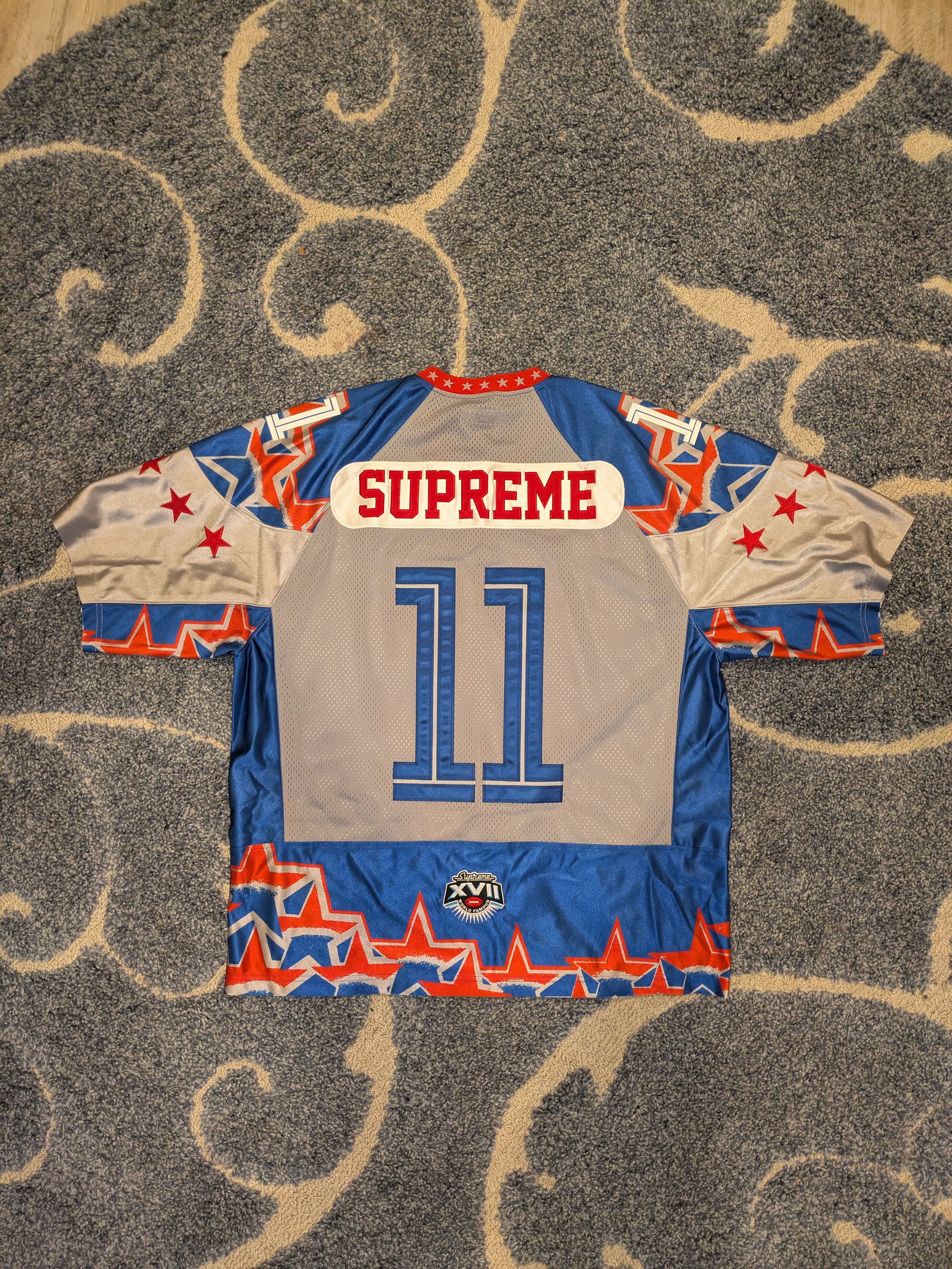 Supreme Supreme Stars Football Jersey Royal Blue Size US L / EU 52-54 / 3 - 5 Thumbnail