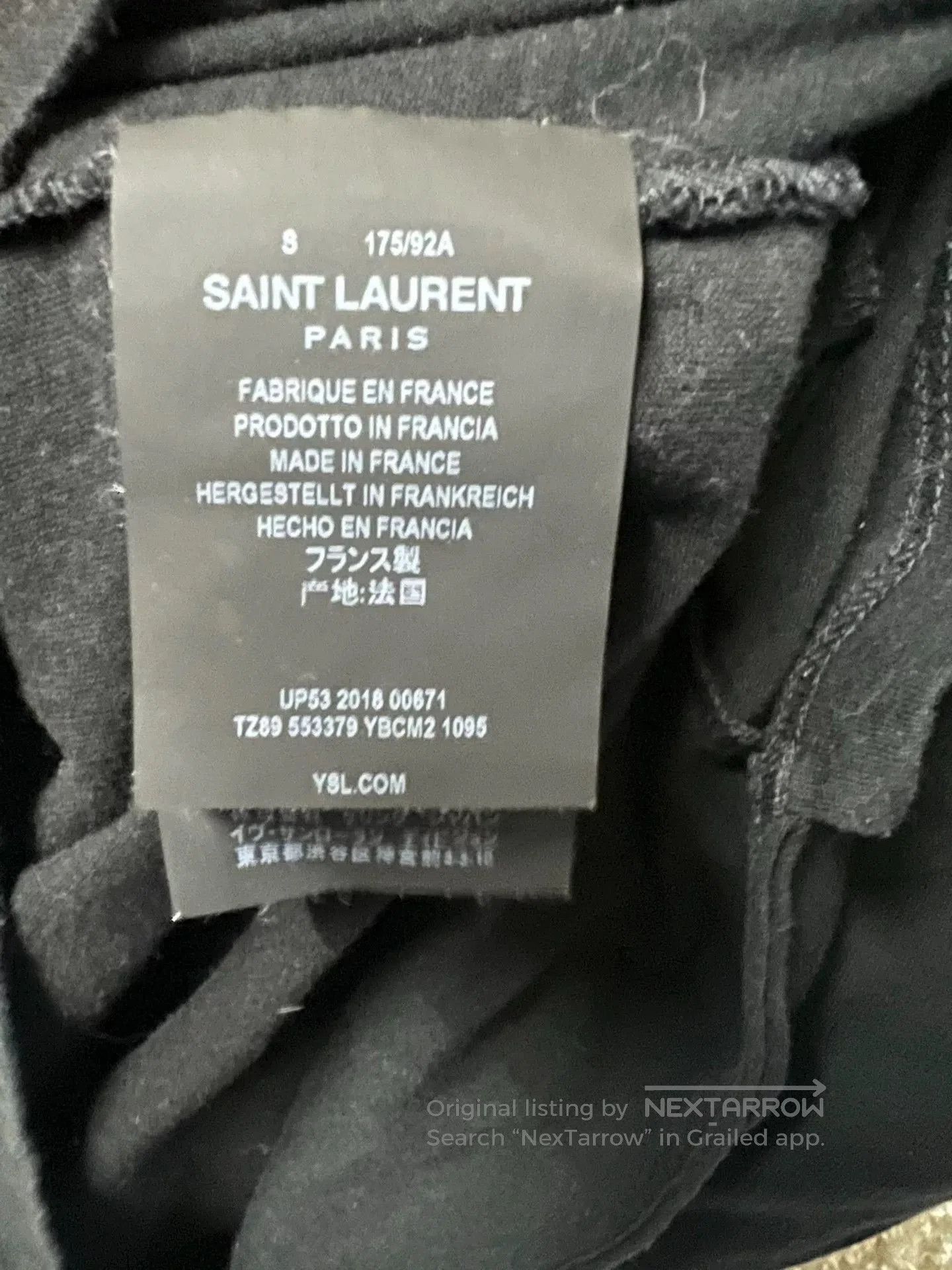 Saint Laurent Paris Saint Laurent Men's Casual Short Sleeve T. Size US S / EU 44-46 / 1 - 5 Thumbnail