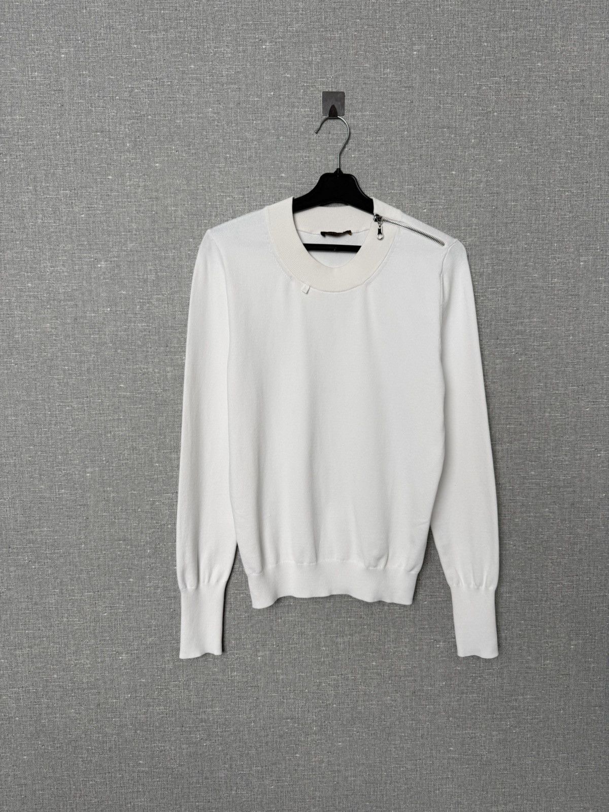 Louis Vuitton Uniforms Sweater White With Shoulder Zipper