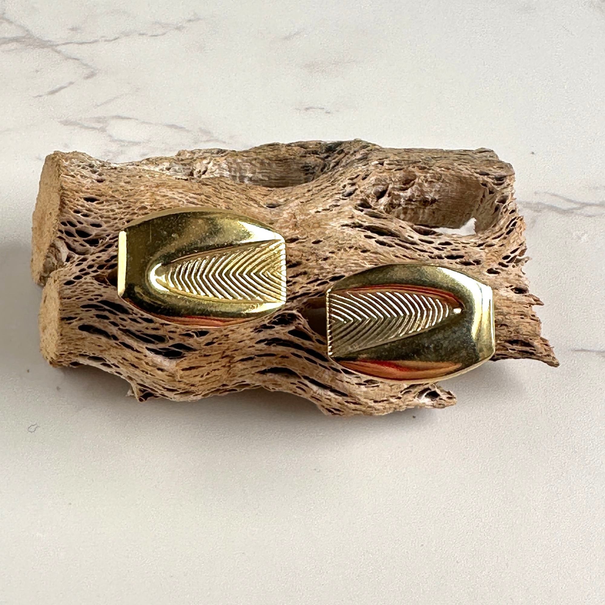 Vintage Vintage 1950s Gold Tone Cufflinks With Atomic Design For Men Size ONE SIZE - 1 Thumbnail
