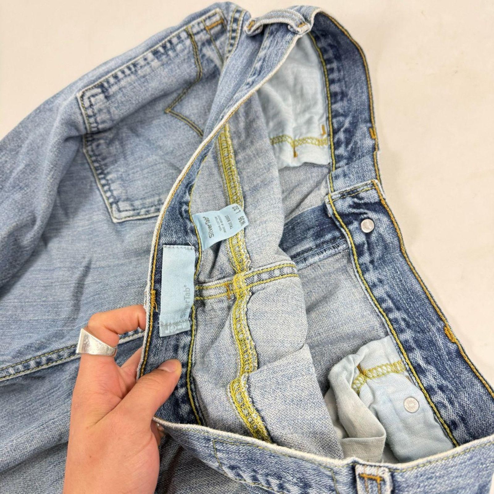Japanese Brand × Levi's × Vintage Vintage y2k archive silver tab baggy wide leg stonewash jean Size US 36 / EU 52 - 5 Thumbnail