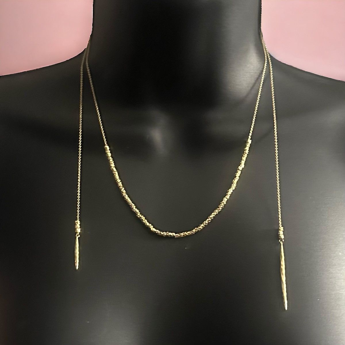 Other Gold tone double lariat necklace Size ONE SIZE - 2 Thumbnail