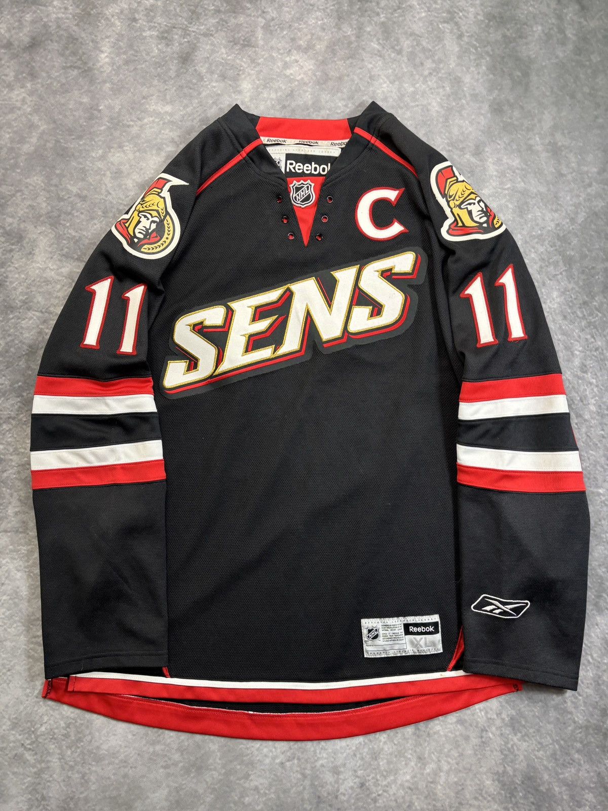 NHL 2008-2011 Ottawa Senators Jersey Sens Alfredson Black Hockey Size US XL / EU 56 / 4 - 15 Thumbnail