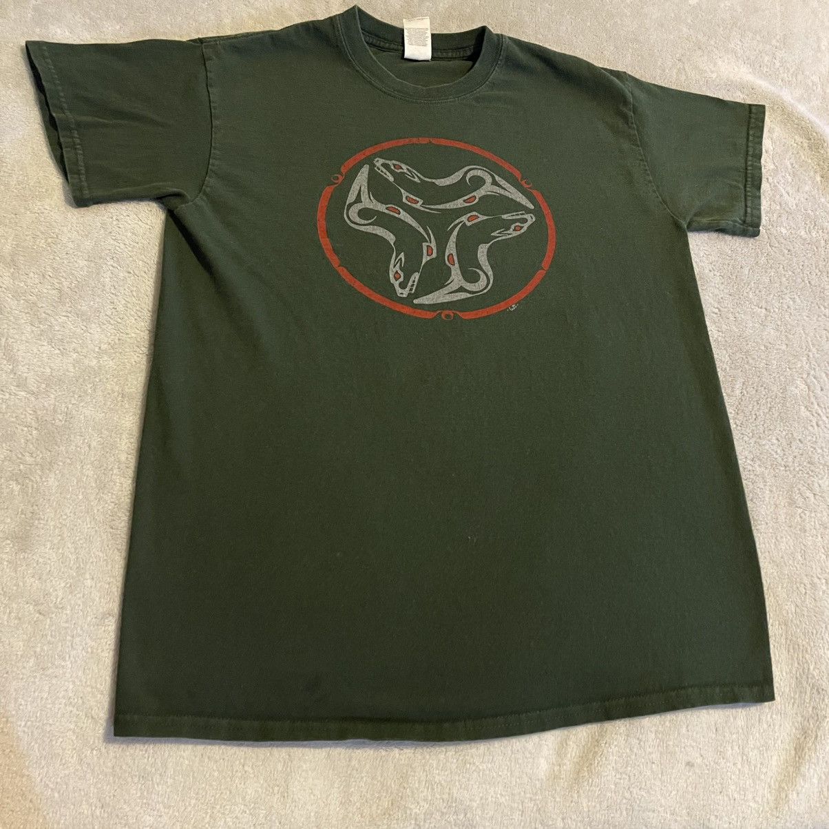 Gildan Streetwear Shirt Men Medium Green Workout Gym Casual Tee Size US M / EU 48-50 / 2 - 1 Thumbnail