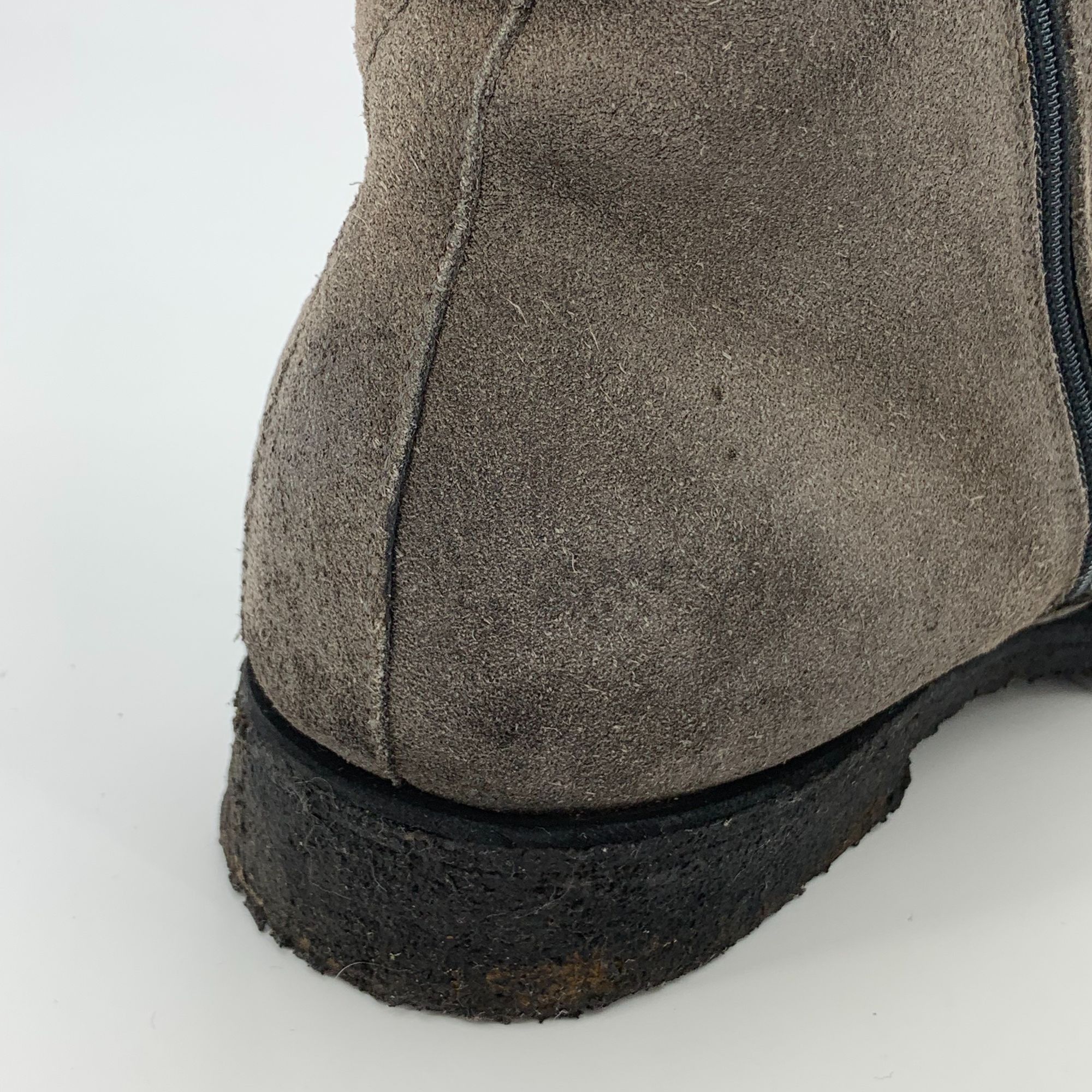 Prada Prada Gray Suede Zipper Mid-Calf Boots (Size 40) Size US 10 / IT 40 - 7 Thumbnail
