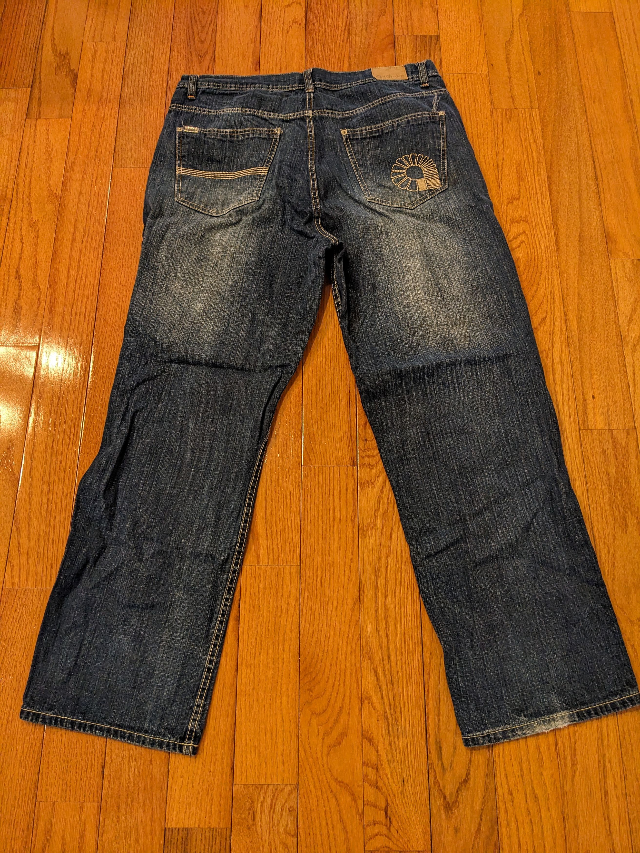 Akademiks × Vintage Vintage Y2K Akademiks 40 x 32 Straight Leg Blue Denim Jeans Size US 40 / EU 56 - 1 Thumbnail