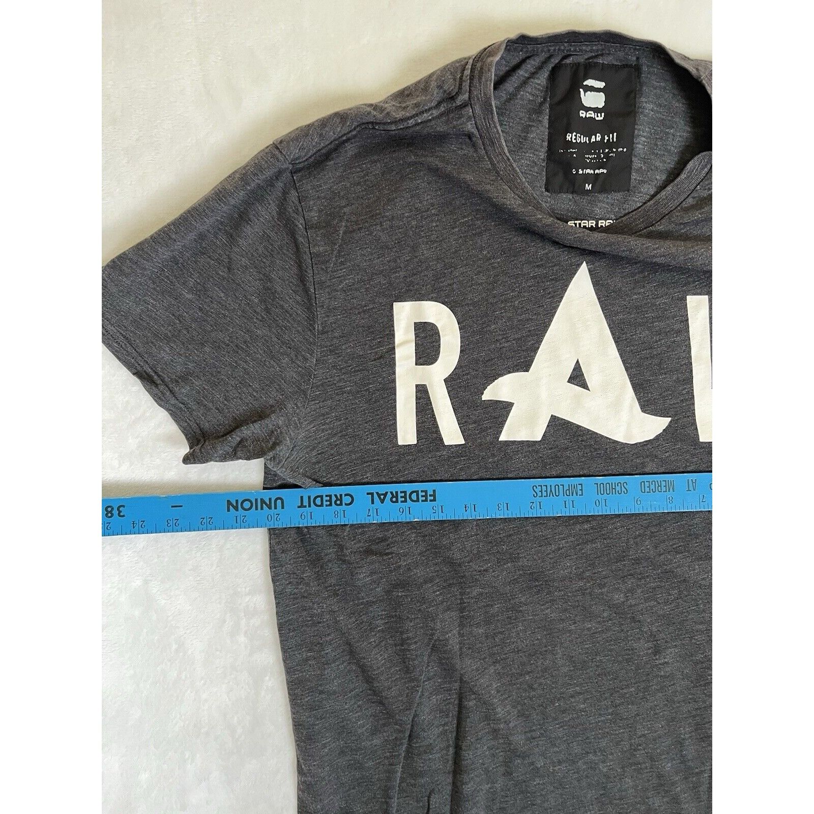 G-Star G Star Raw Shirt Mens Medium Gray Crew Neck Short Sleeve Gra Size US M / EU 48-50 / 2 - 3 Thumbnail