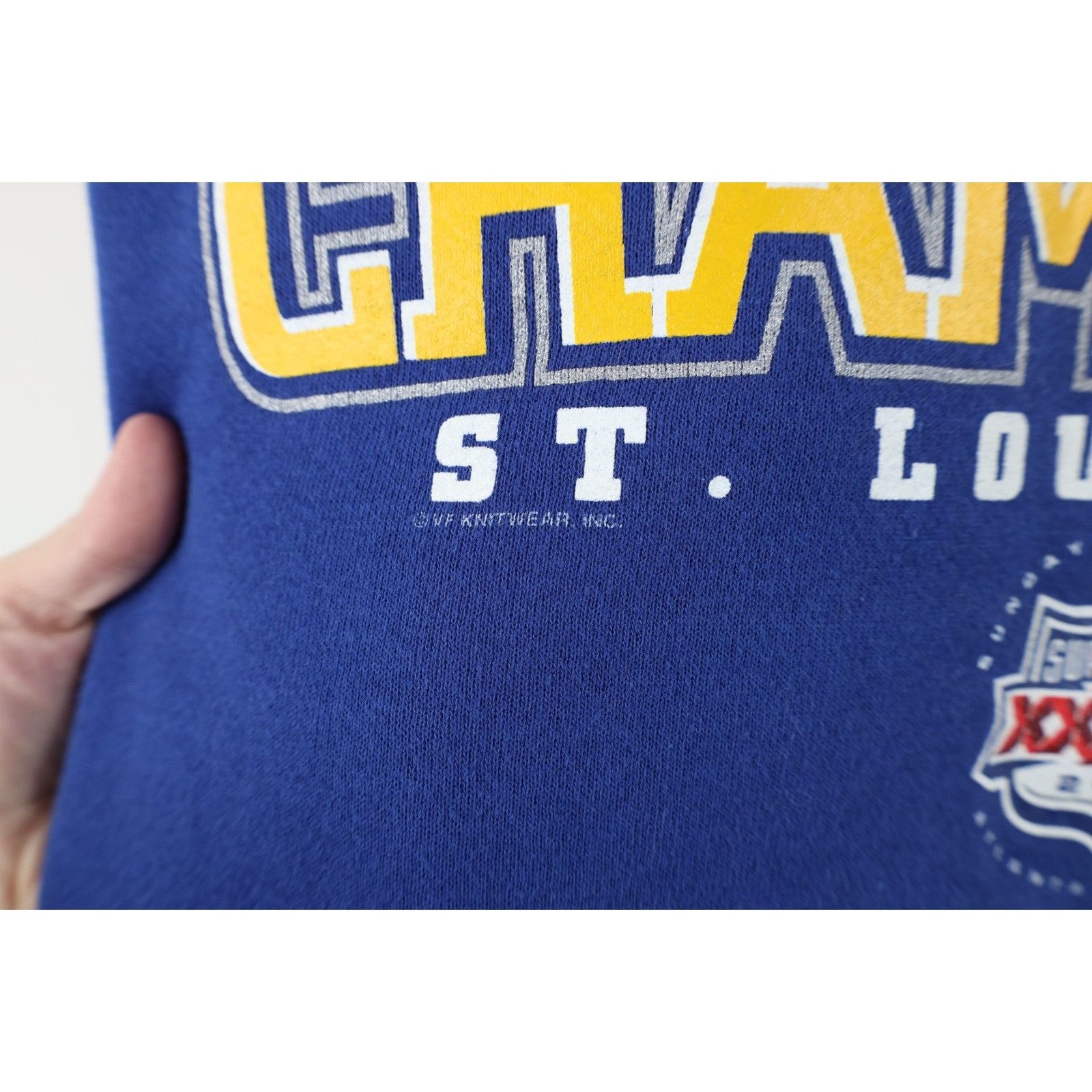 Vintage Vintage Y2K 2000 Super Bowl Champs St Louis Rams Sweatshirt Size US XXL / EU 58 / 5 - 5 Thumbnail