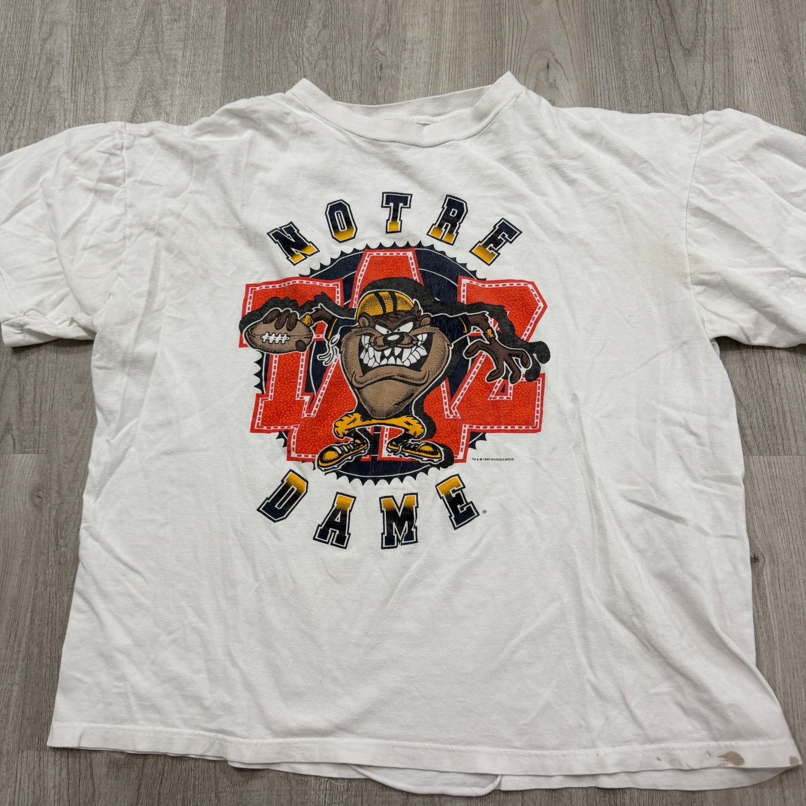 Vintage Vintage Notre Dame Fighting Irish Taz Looney Tunes Shirt XL Size US XL / EU 56 / 4 - 2 Thumbnail