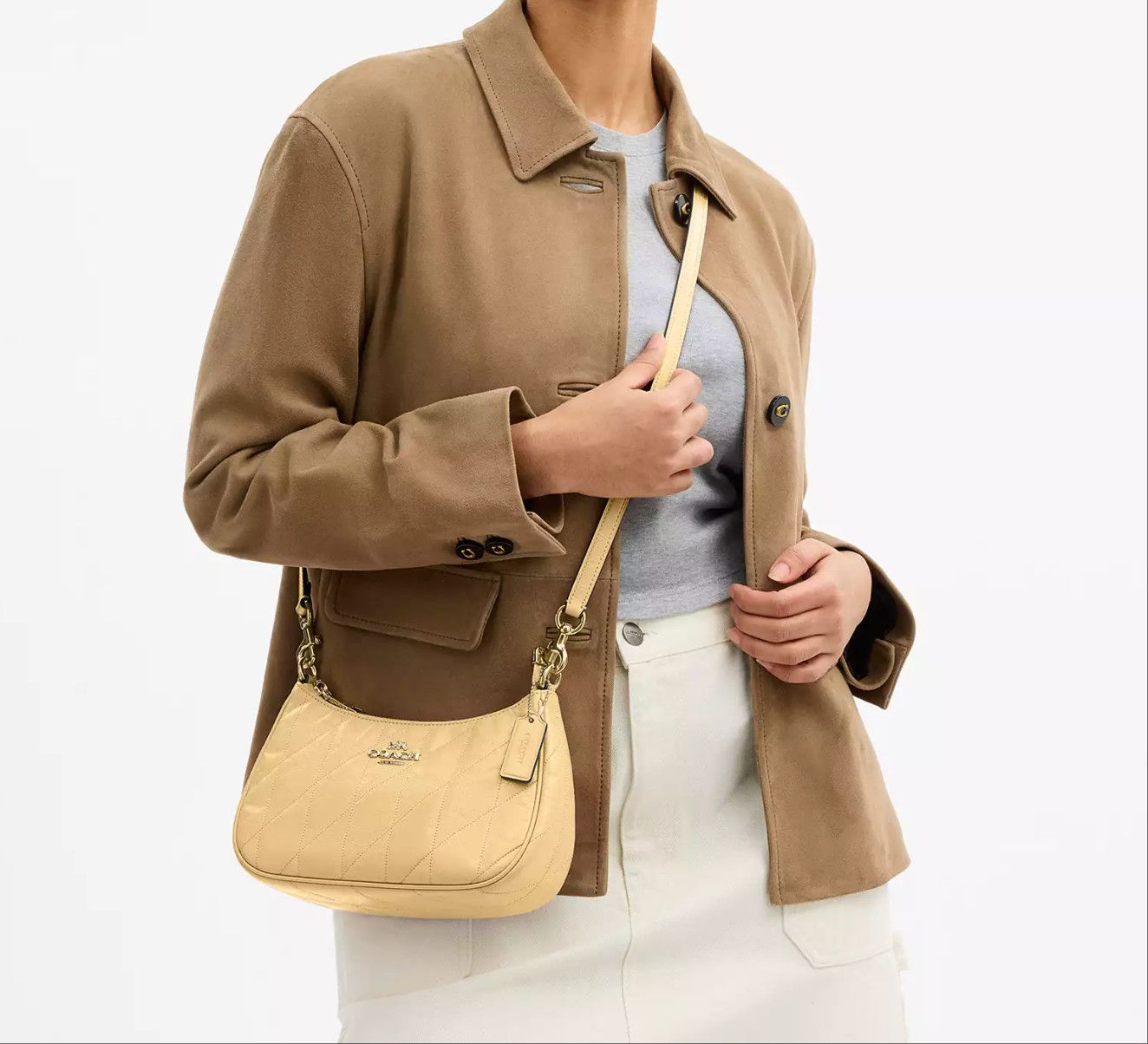 Coach NWT Coach Teri Shoulder Bag With Quilting CDY83 Size ONE SIZE - 9 Thumbnail