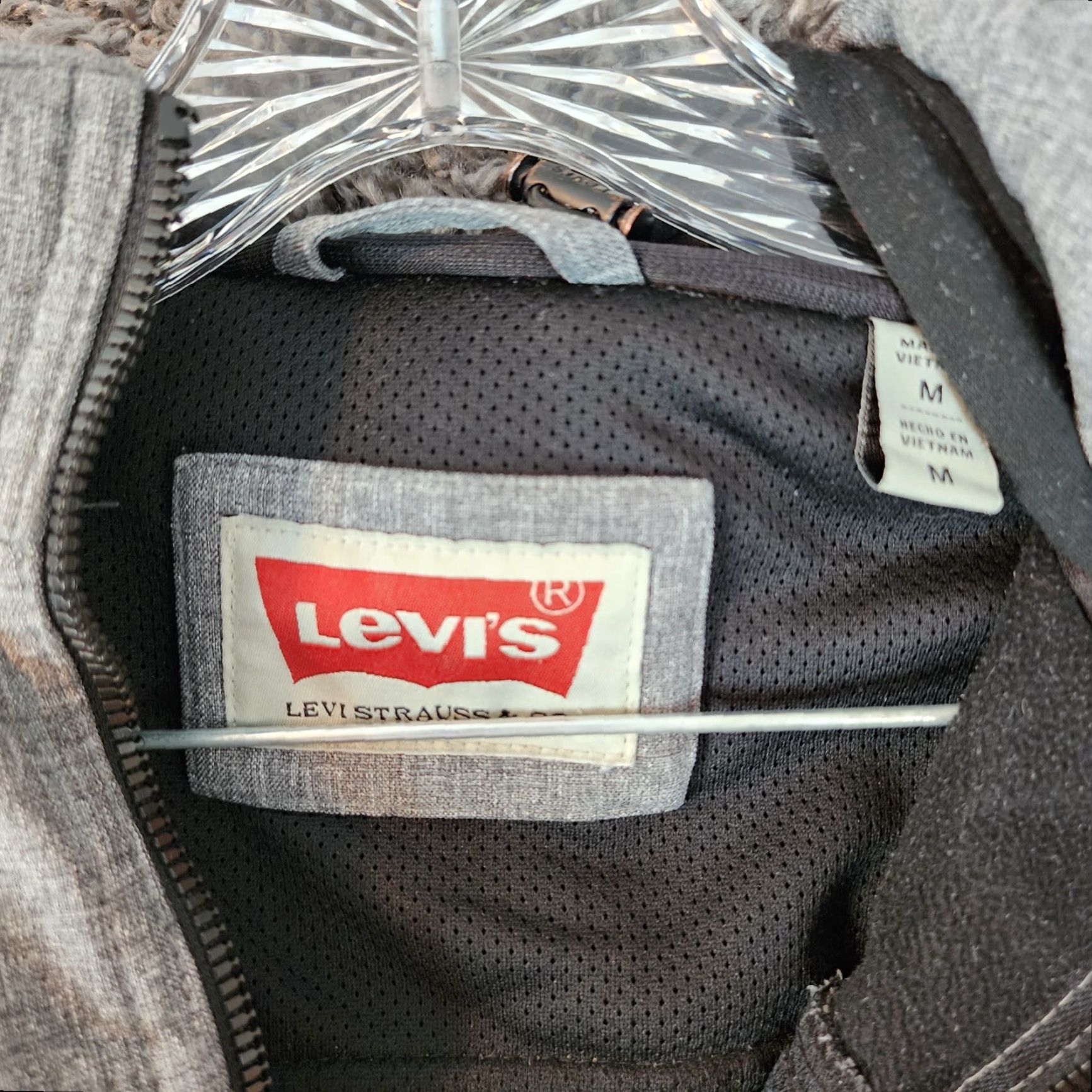 Levi's Levi Strauss Mens Gray Full Zip Long Sleeve Hooded Jacket Size M Size US M / EU 48-50 / 2 - 4 Thumbnail