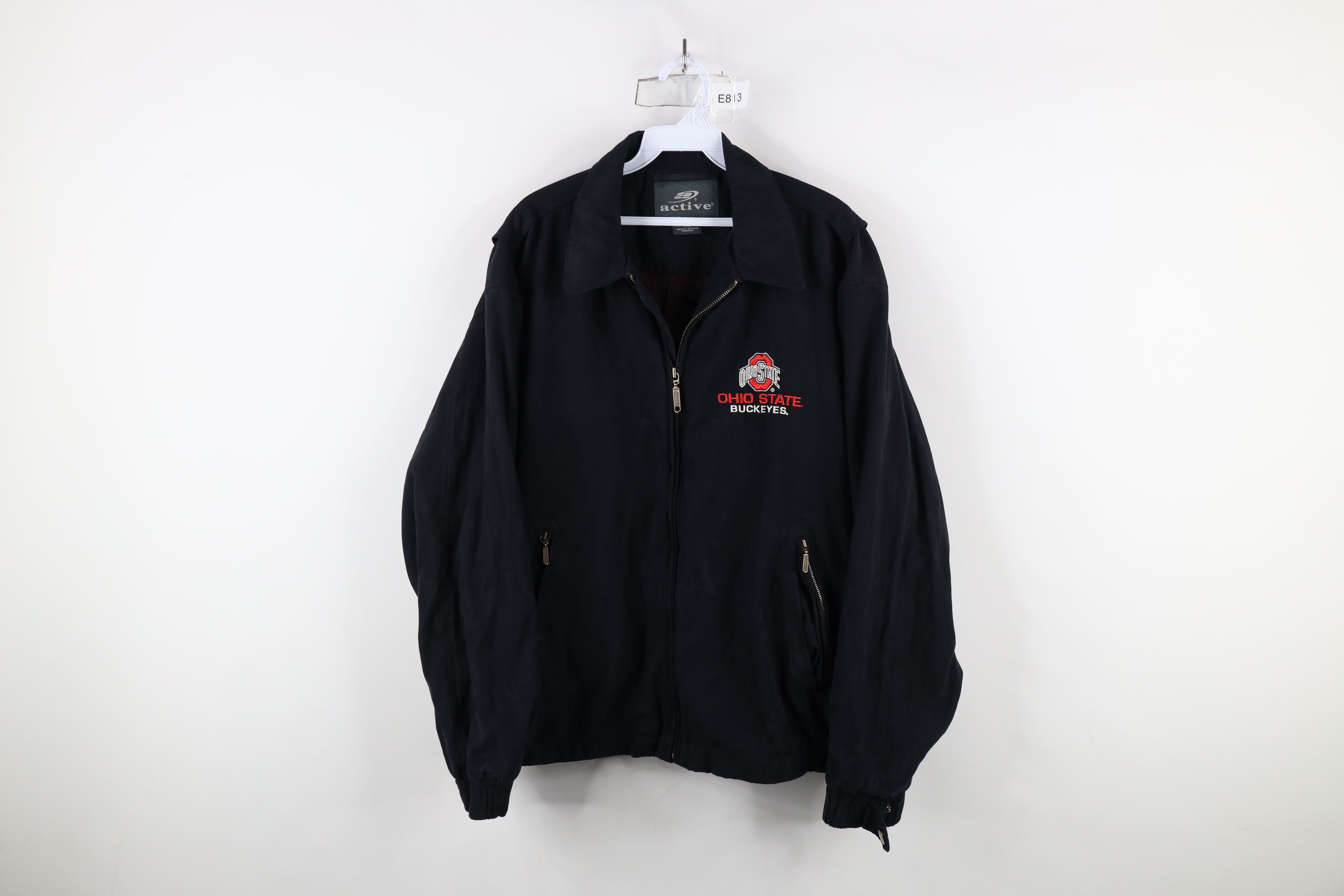 Vintage Vintage 90s Ohio State University Microfiber Bomber Jacket Size US L / EU 52-54 / 3 - 1 Thumbnail