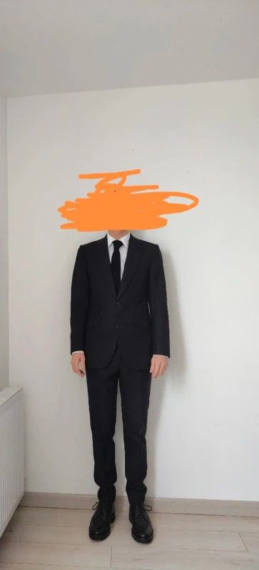 HUSBANDS Husbands Gray Anthracite Costume Size 48S - 2 Thumbnail