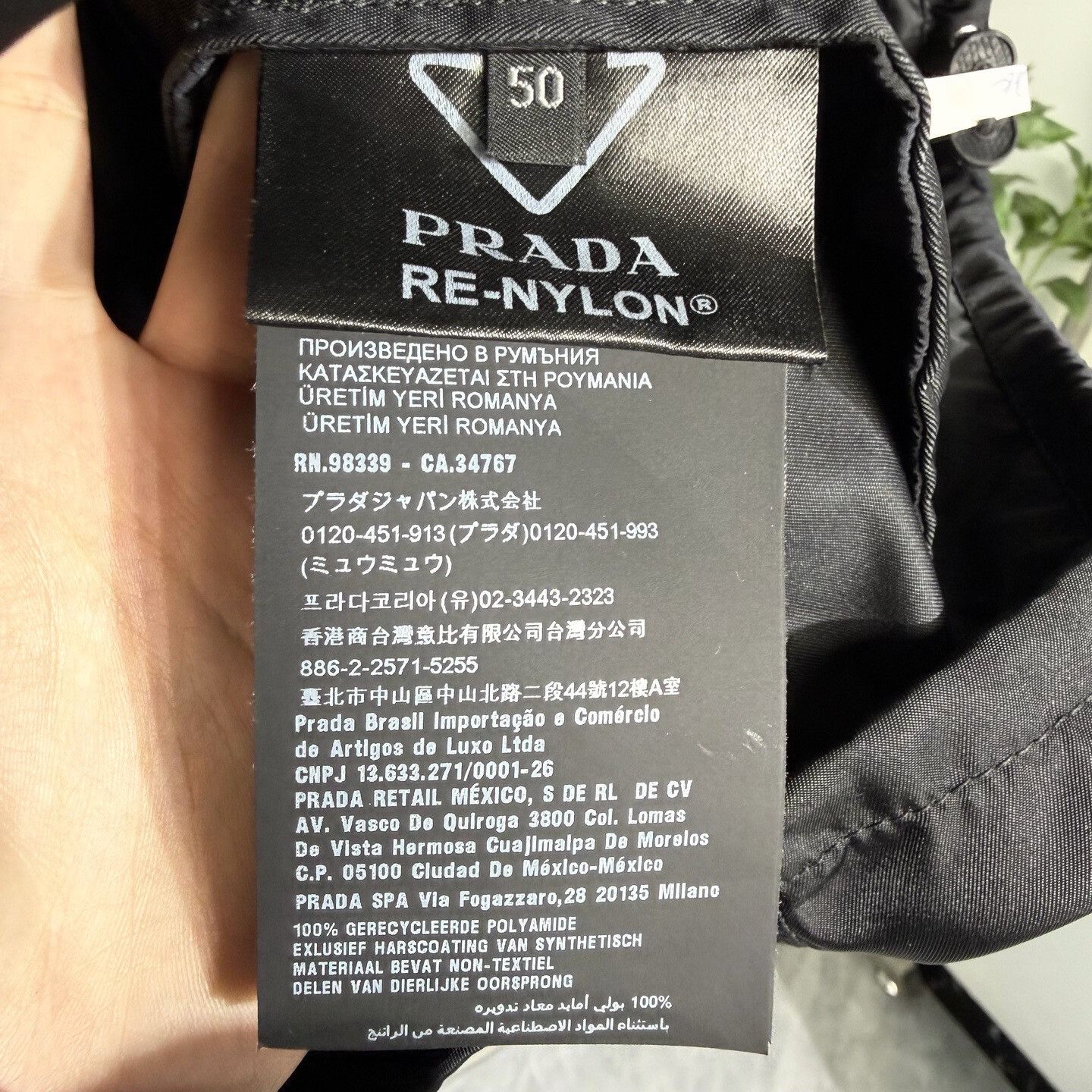 Prada black prada re-nylon hooded jacket Size US L / EU 52-54 / 3 - 4 Thumbnail