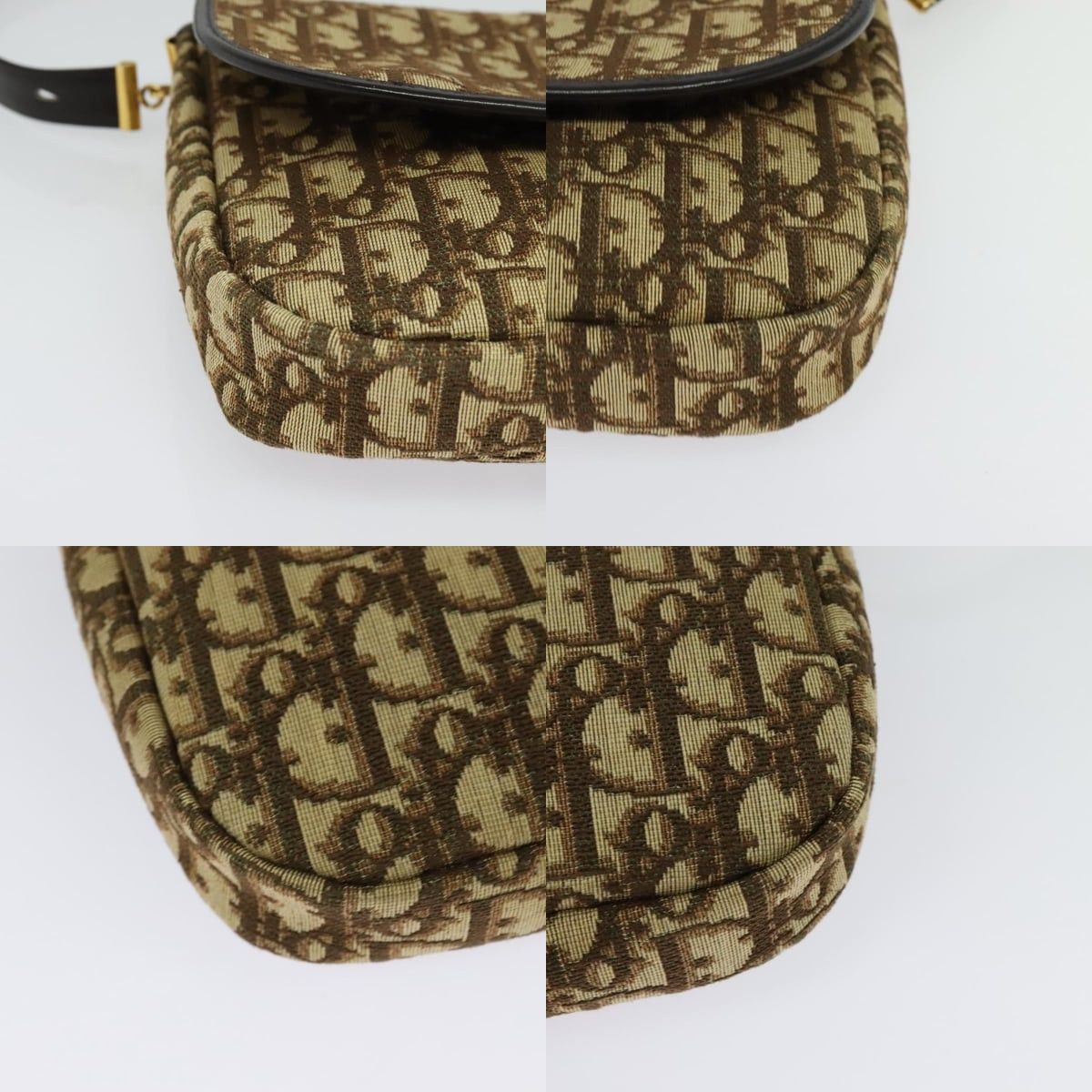 Dior DIOR Trotter Canvas Shoulder Bag Brown Gold Size ONE SIZE - 10 Thumbnail