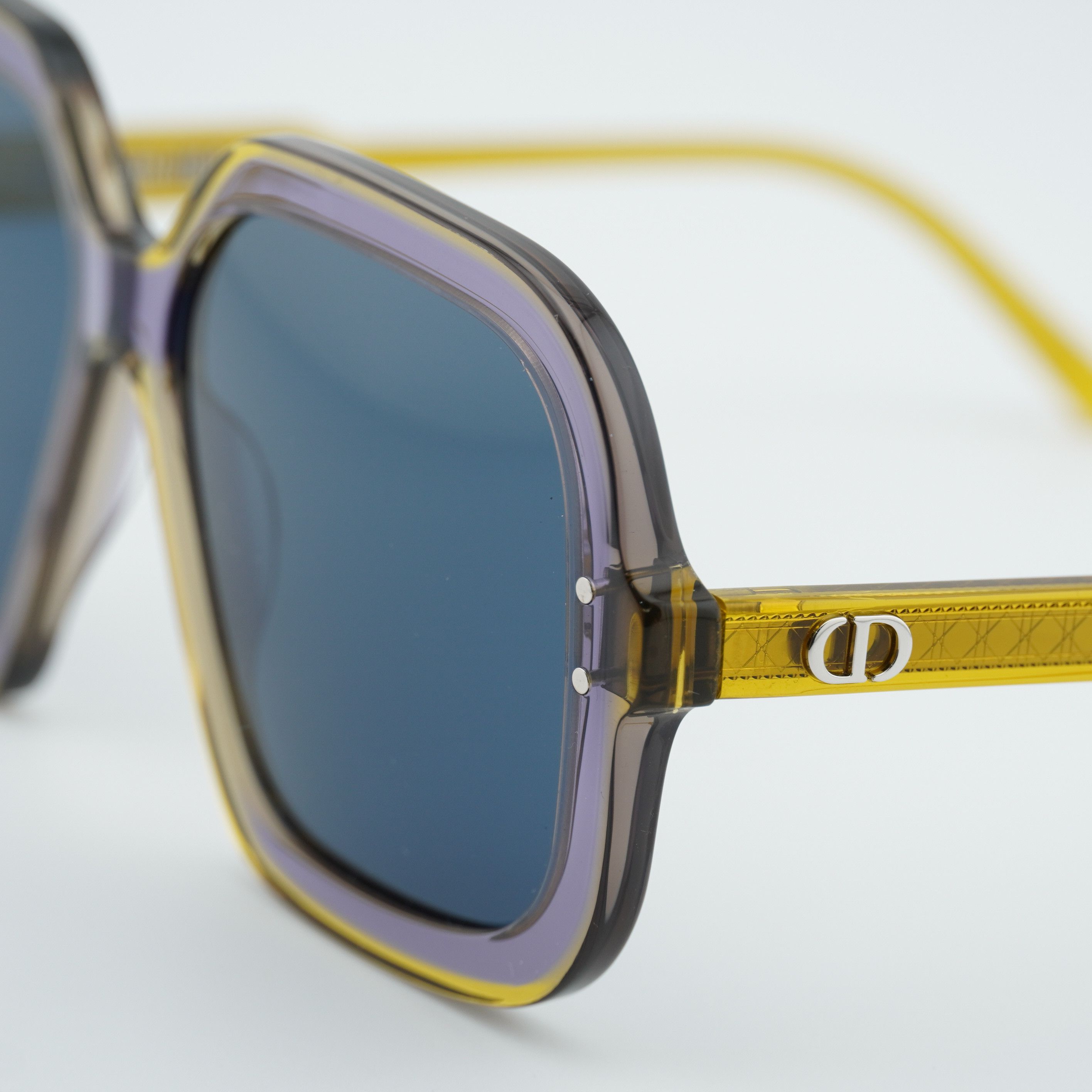 Dior Dior DIORHIGHLIGHT S1I 60B0 Sunglasses Yellow Square Frame Size ONE SIZE - 2 Thumbnail