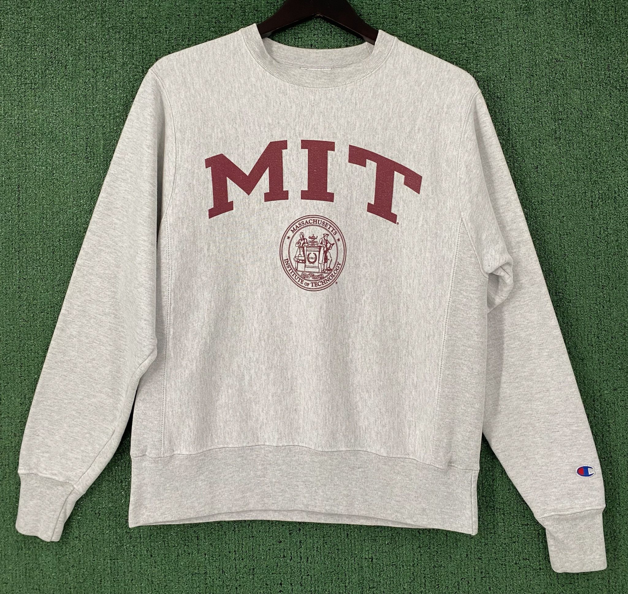 Champion Vintage Y2K Champion Reverse Weave MIT Grey Sweatshirt Small Size US S / EU 44-46 / 1 - 7 Thumbnail