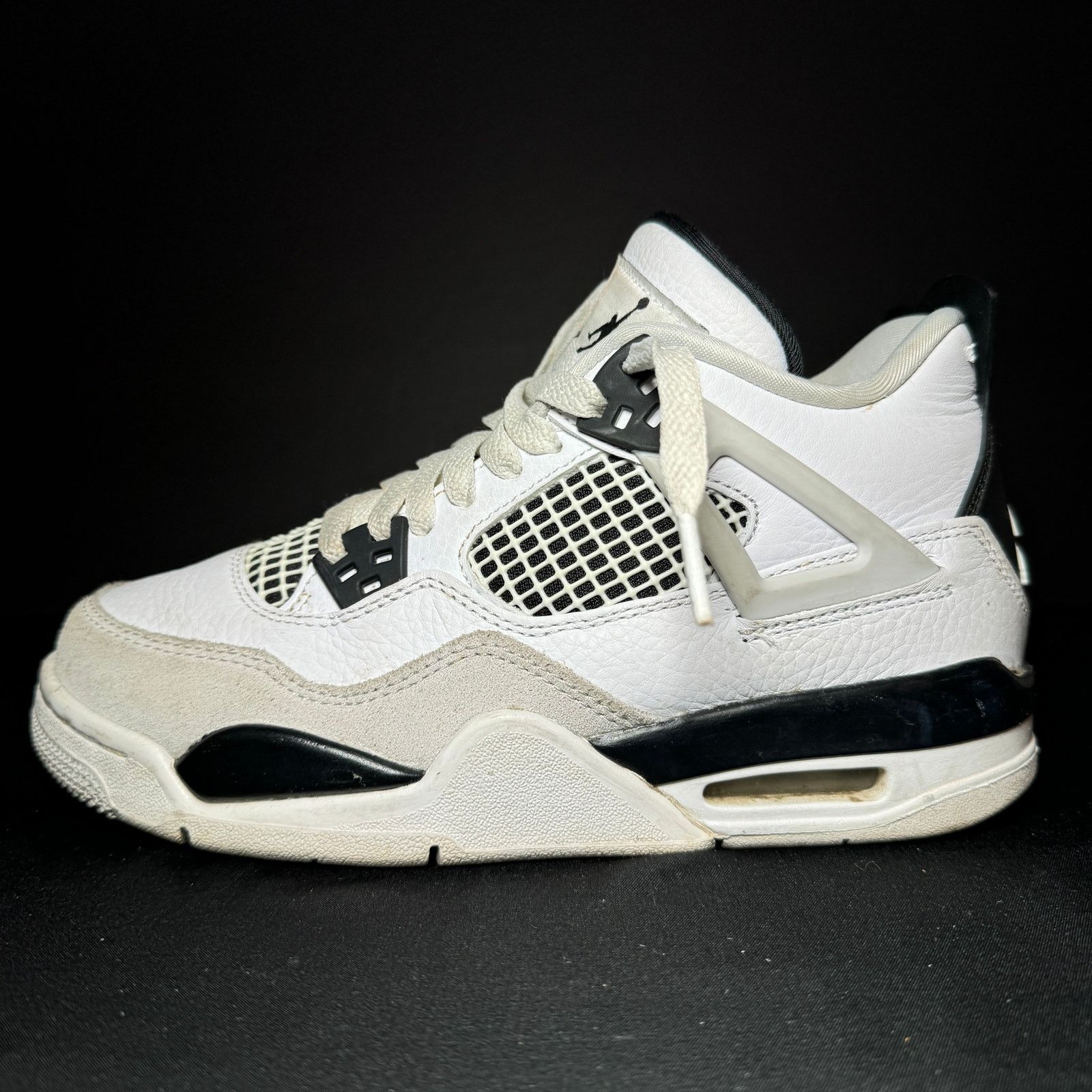 Jordan Brand × Nike Size 5 Nike Air Jordan 4 Retro GS Military Black Men's Shoes Size US 5 / EU 37 - 9 Thumbnail