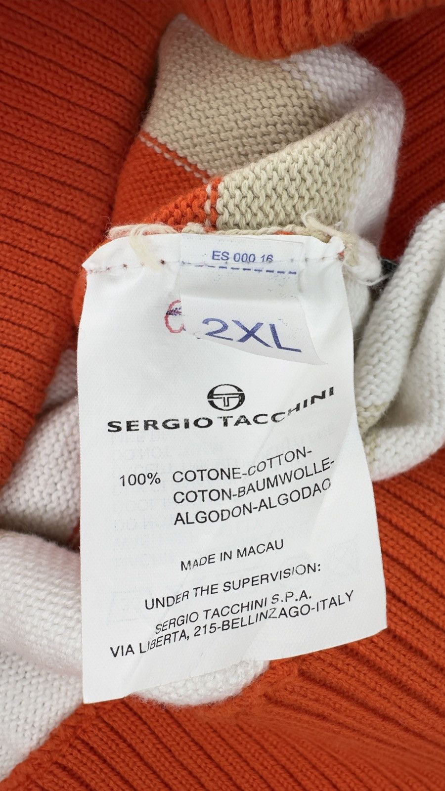 Sergio Tacchini × Vintage Vintage Sergio Tacchini Cotton Sweater X-Large Size US XXL / EU 58 / 5 - 3 Thumbnail