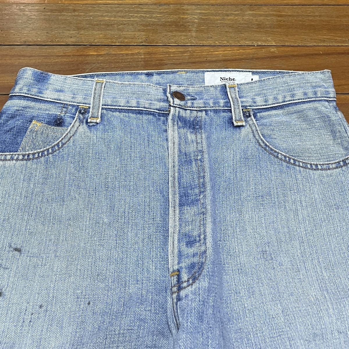 Niche Rare Design Vintage Niche Patchwork Cropped Jeans 2000s Size US 31 - 3 Thumbnail