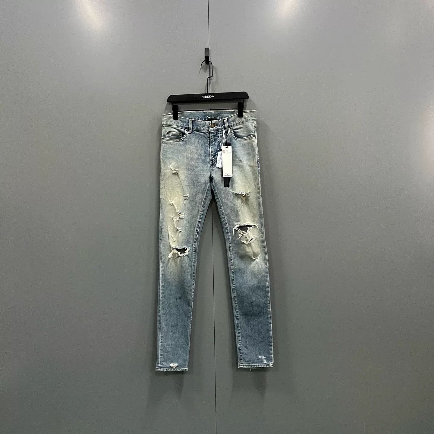 Saint Laurent Paris saint laurent distressed washed denim jeans Size US 30 / EU 46 - 1 Thumbnail