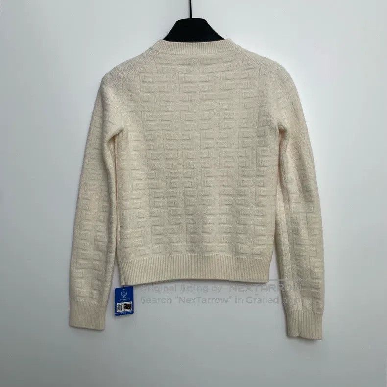 Hermes Hermes Classic White Knitted Sweater Size XXS / US 00 / IT 34 - 4 Thumbnail