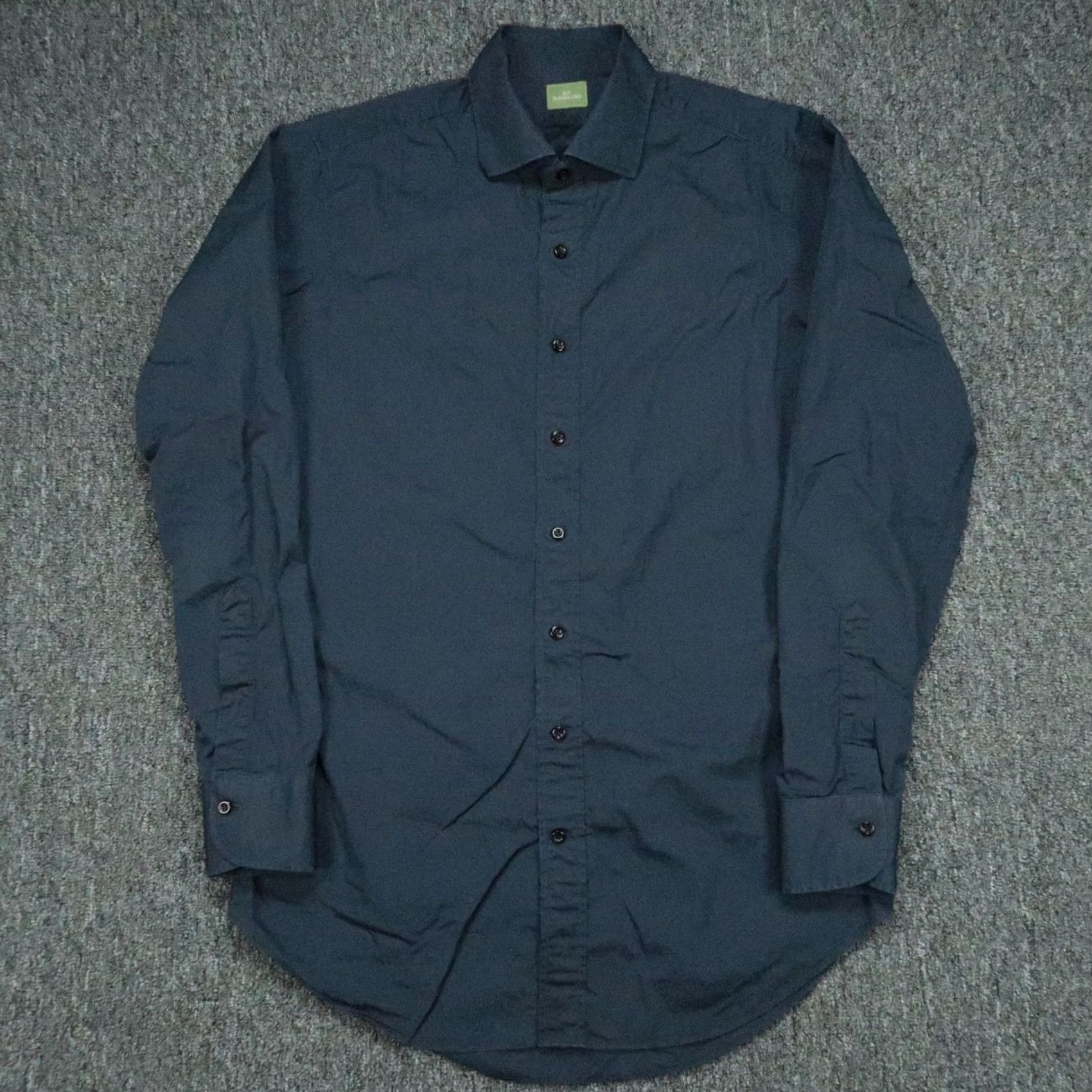 Sid Mashburn Sid Mashburn Shirt Mens Medium Blue Long Sleeve Button-Up Collared Spread Collar Size US M / EU 48-50 / 2 - 2 Thumbnail
