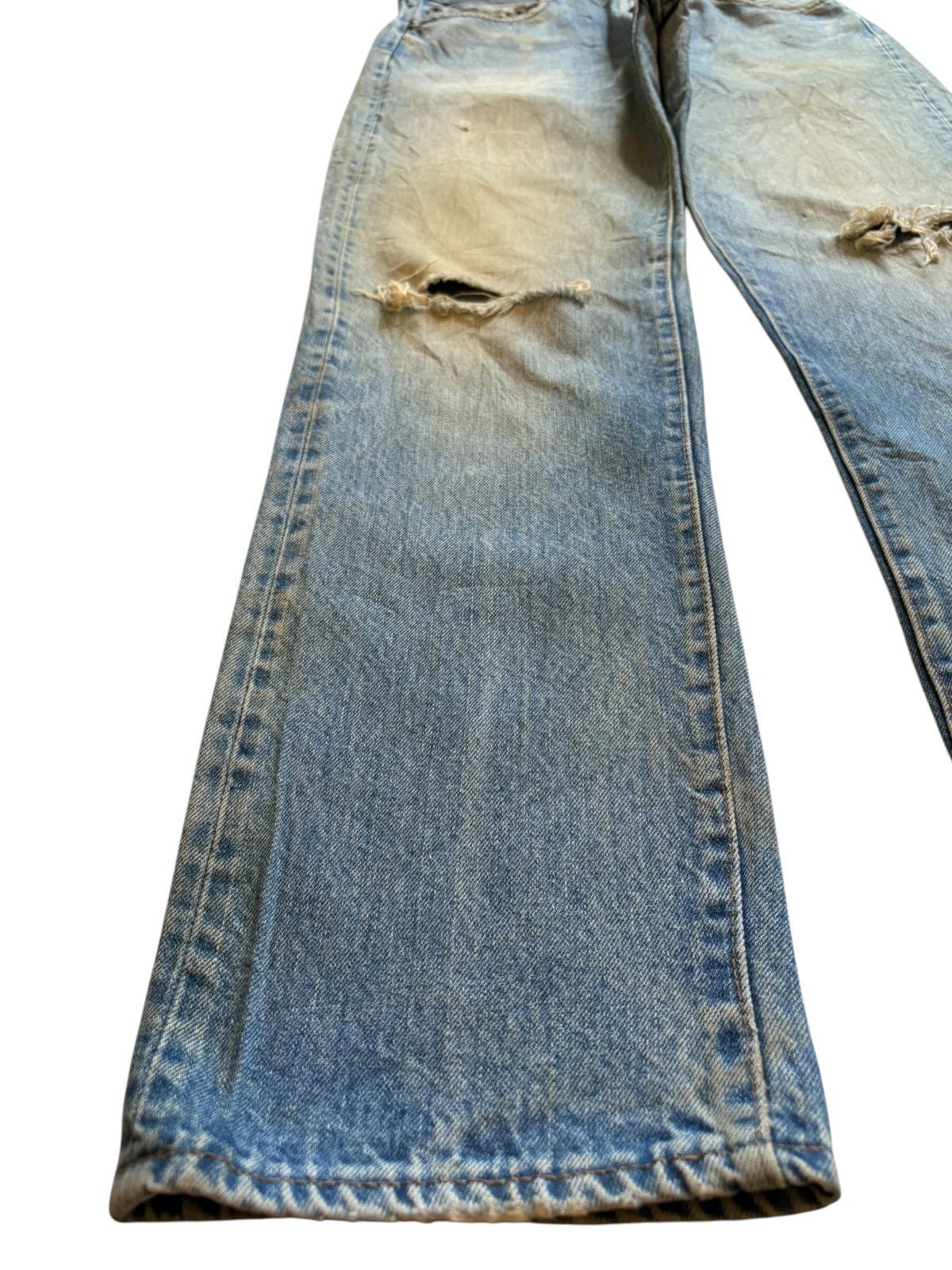 Levi's Vintage 70s Levis 501 Bartacks Mud Wash Jeans Button #2 Size US 31 - 6 Thumbnail