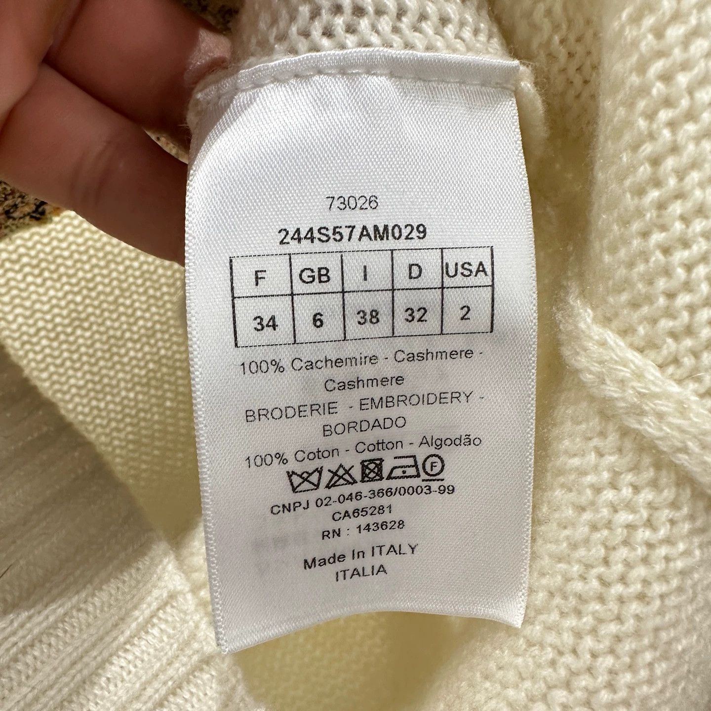 Christian Dior Monsieur Christian Dior mar255 floral cashmere sweater 34 Size XS / US 0-2 / IT 36-38 - 4 Thumbnail