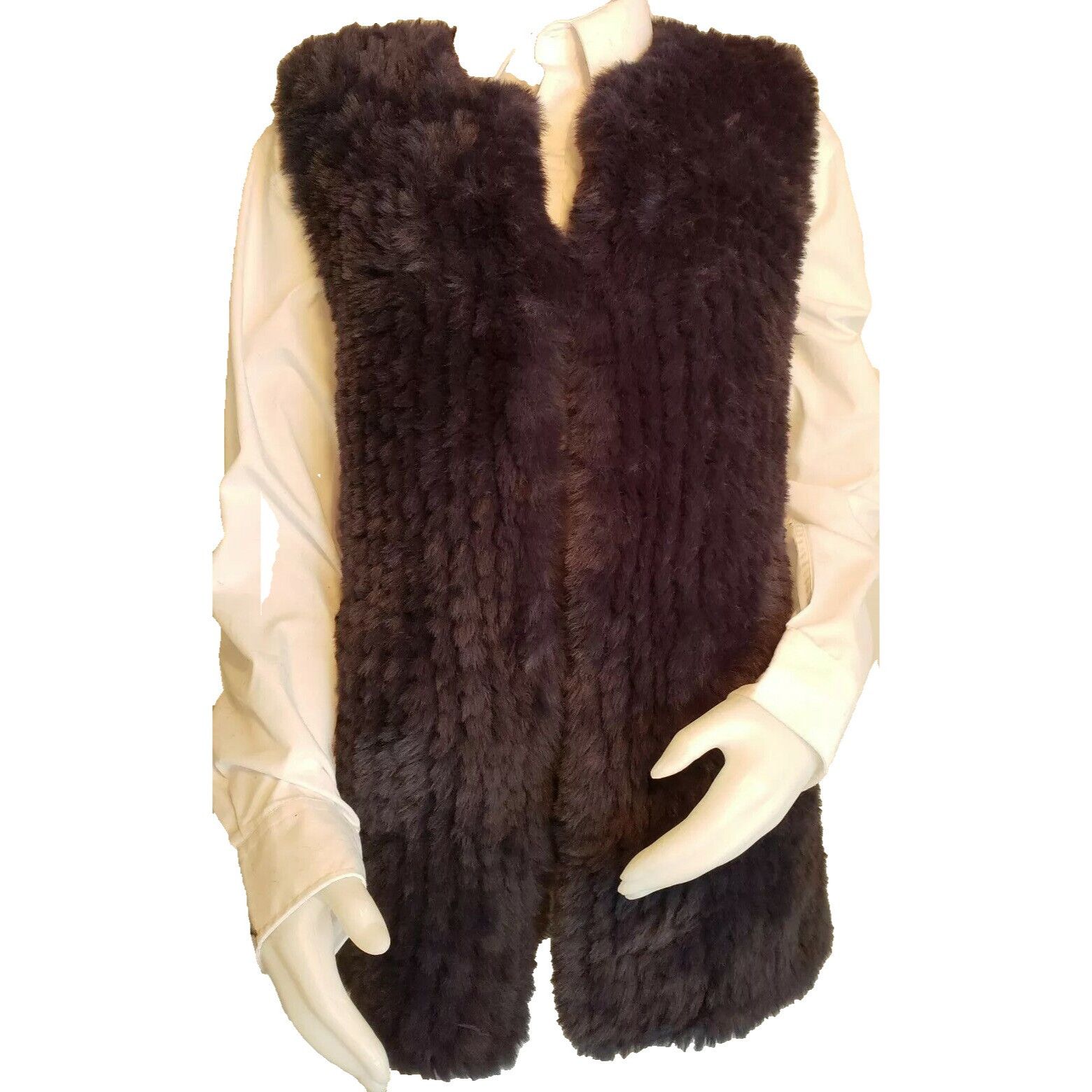 Other Love Token Faux Fur Vest Womens S Indigo Blue Sleeveless Jac Size S / US 4 / IT 40 - 5 Thumbnail