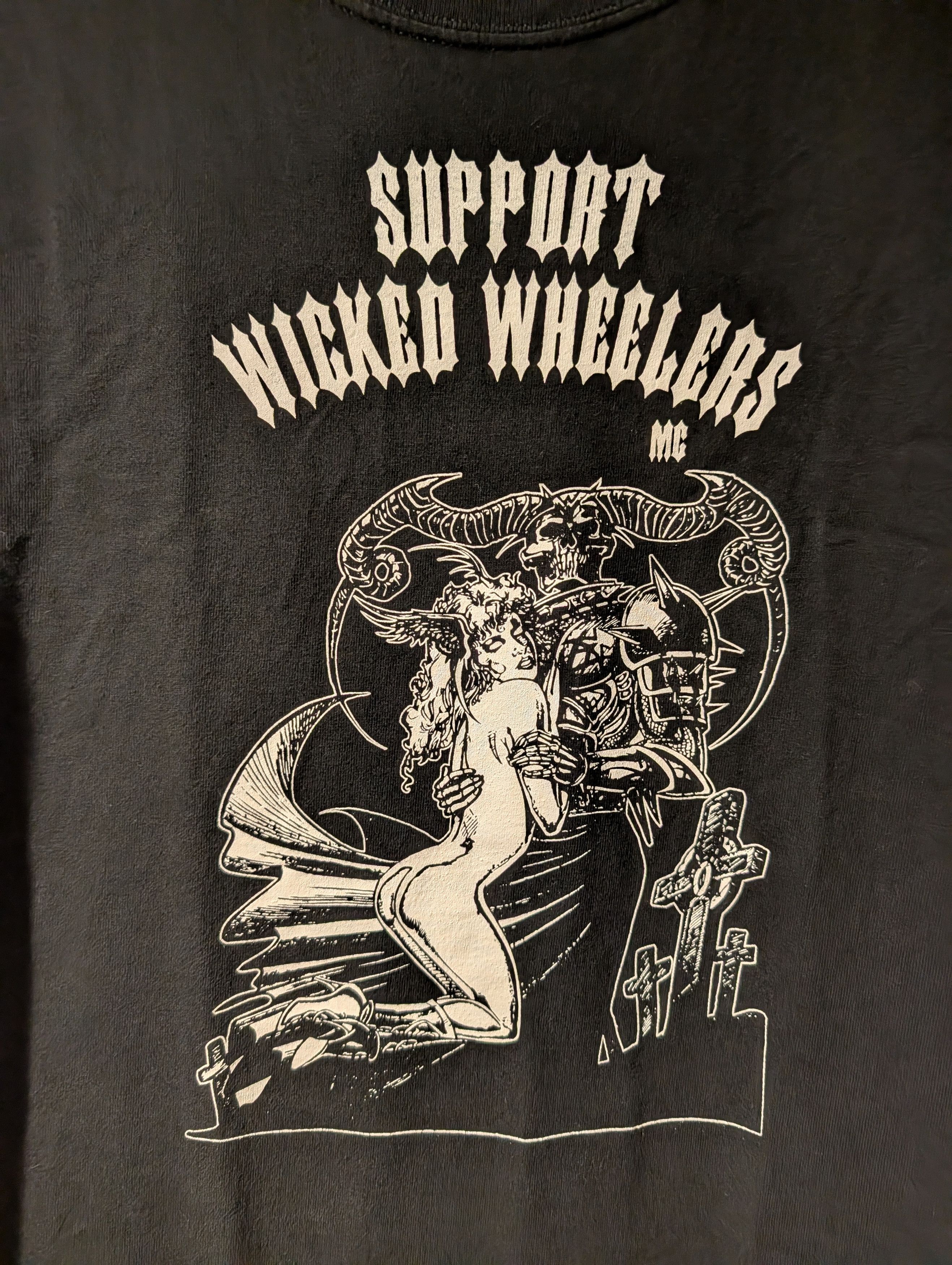 Harley Davidson Vintage Wicked Wheelers MC Motorcycle Biker T Shirt Mens L Size US L / EU 52-54 / 3 - 2 Thumbnail