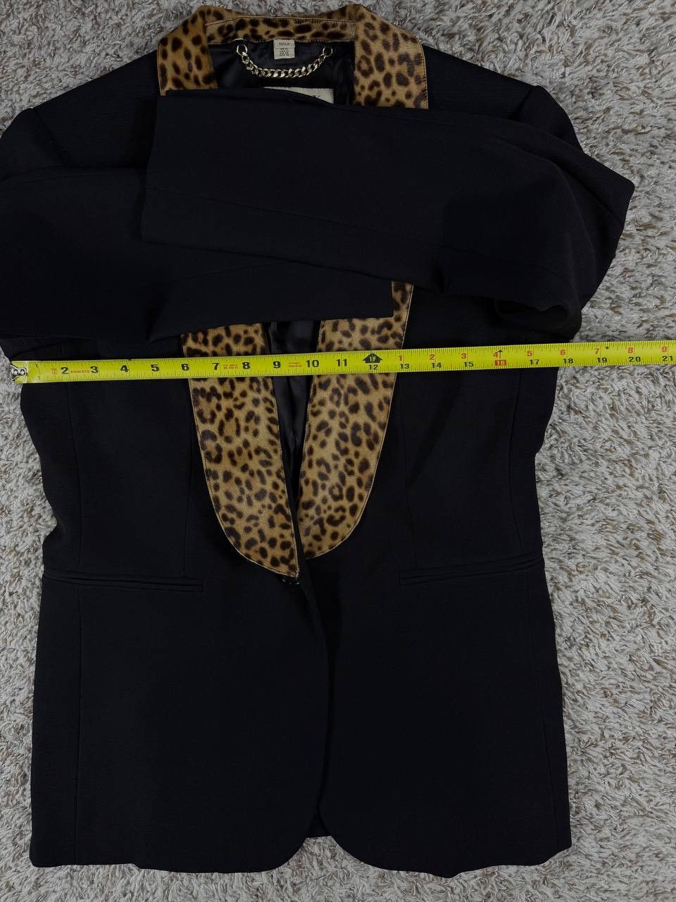 Burberry Burberry London Leopard Pony Hair Shawl Collar Wool Blazer Size L / US 10 / IT 46 - 7 Thumbnail